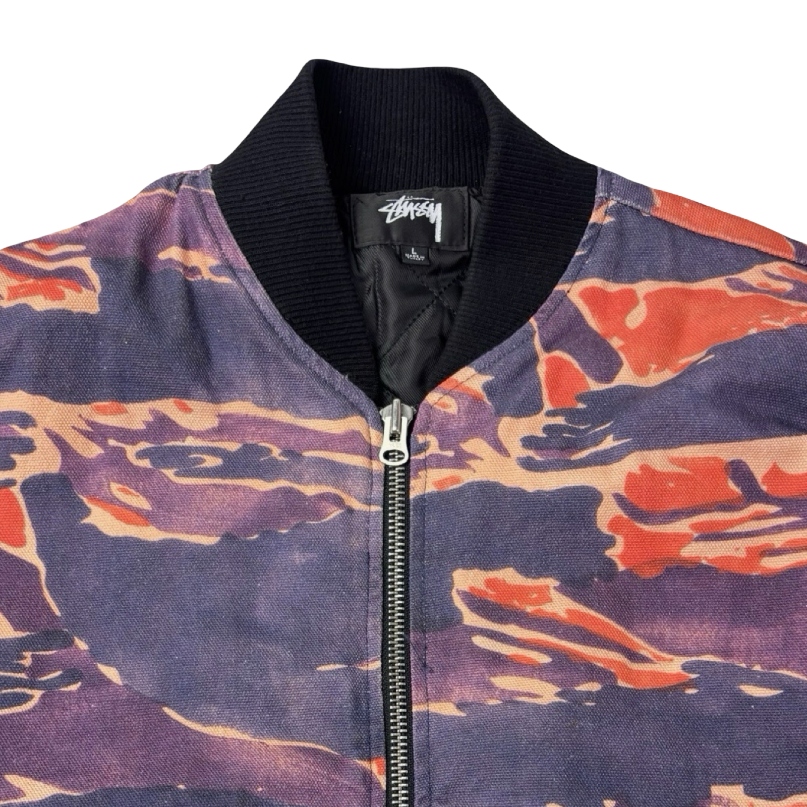 Stussy Tigris Canvas Bomber Jacket Purple