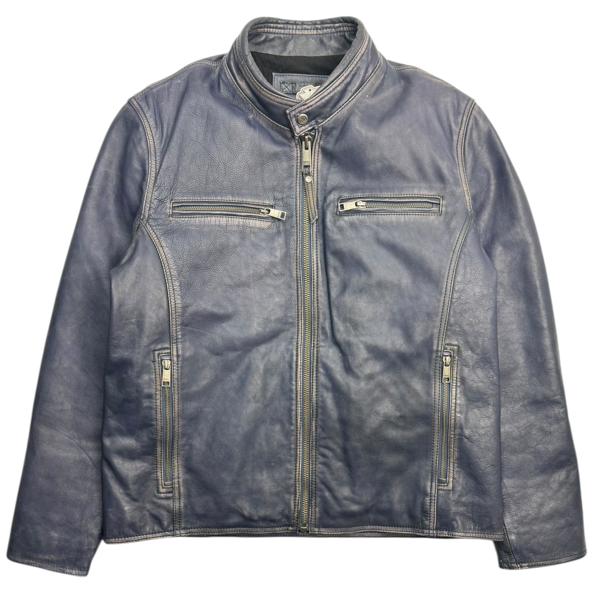 Vintage Marc New York Leather Blue Jacket
