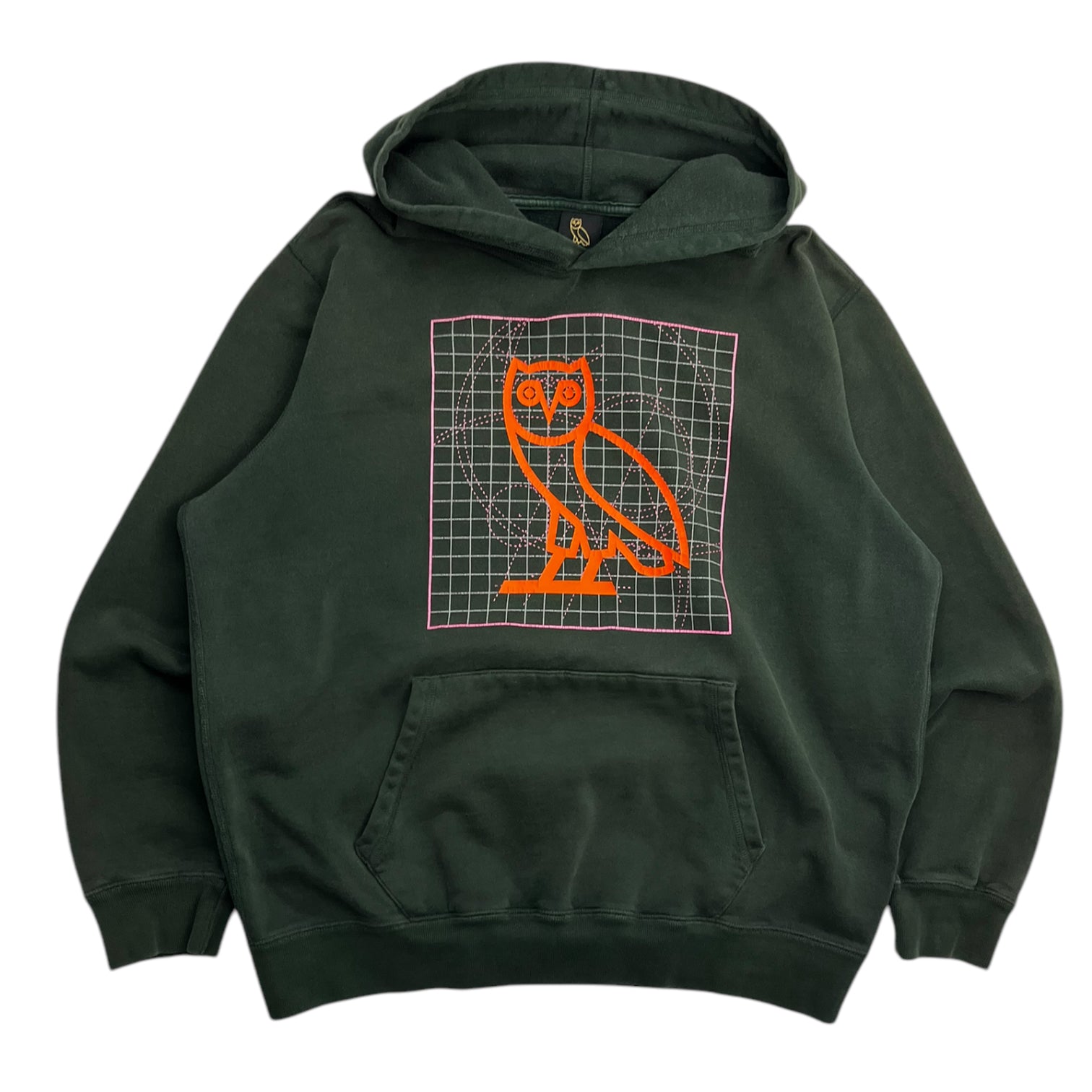 OVO Grid Owl Hoodie Forest Green