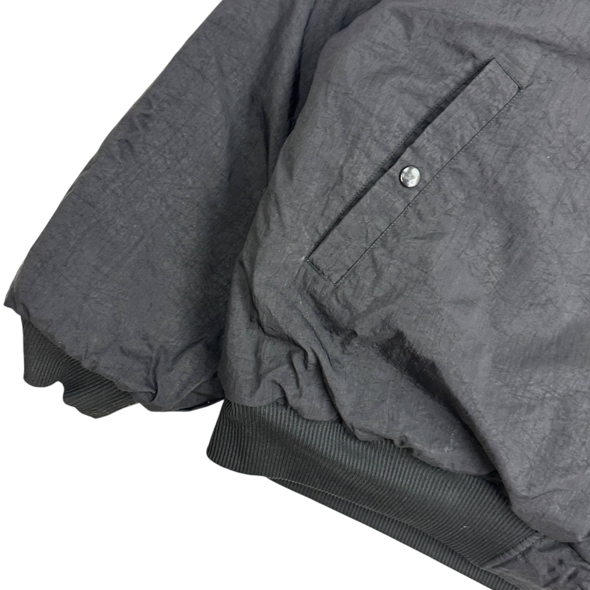 Vintage Nike Reversible Quilted Bomber Jacket Black