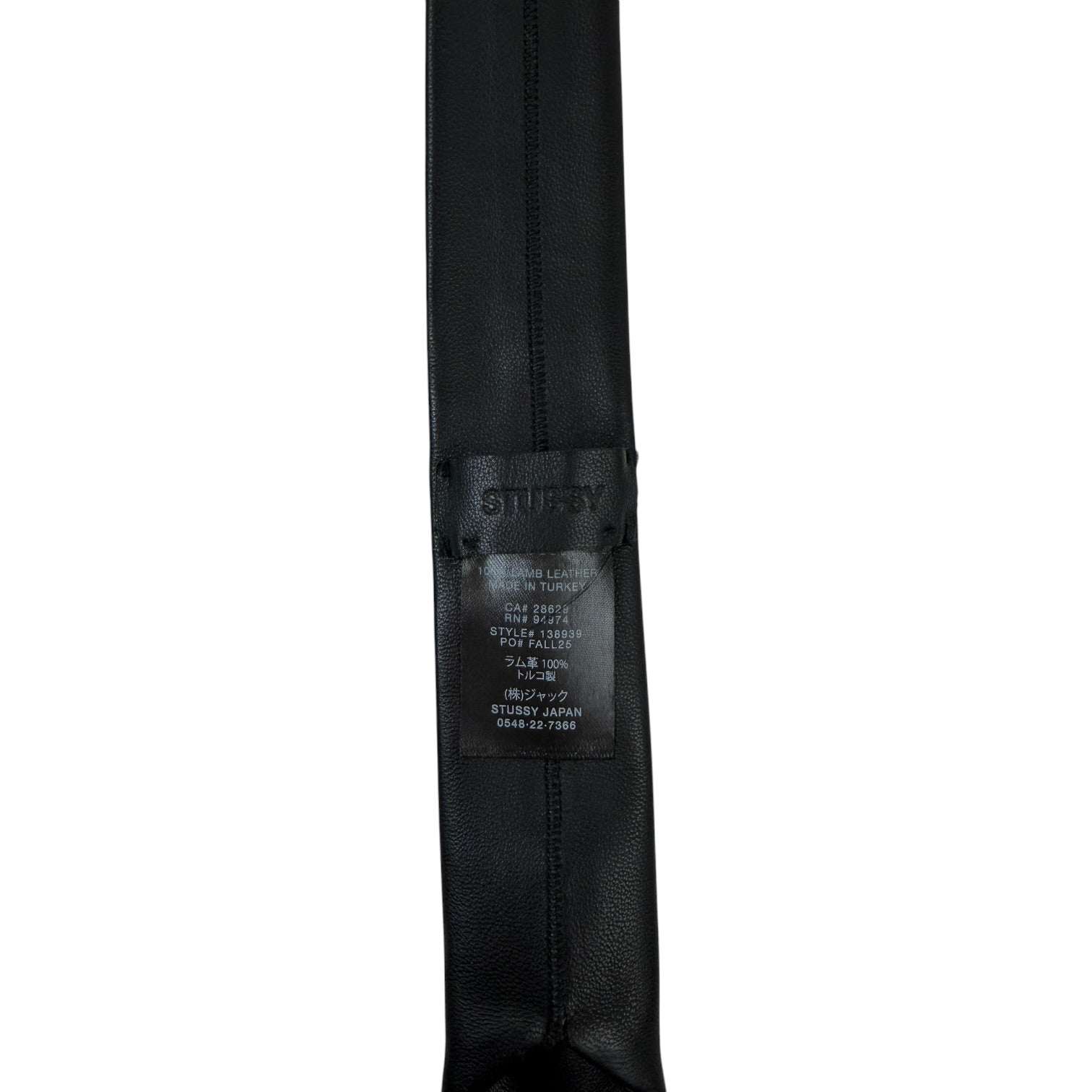 Stussy Leather Tie Black