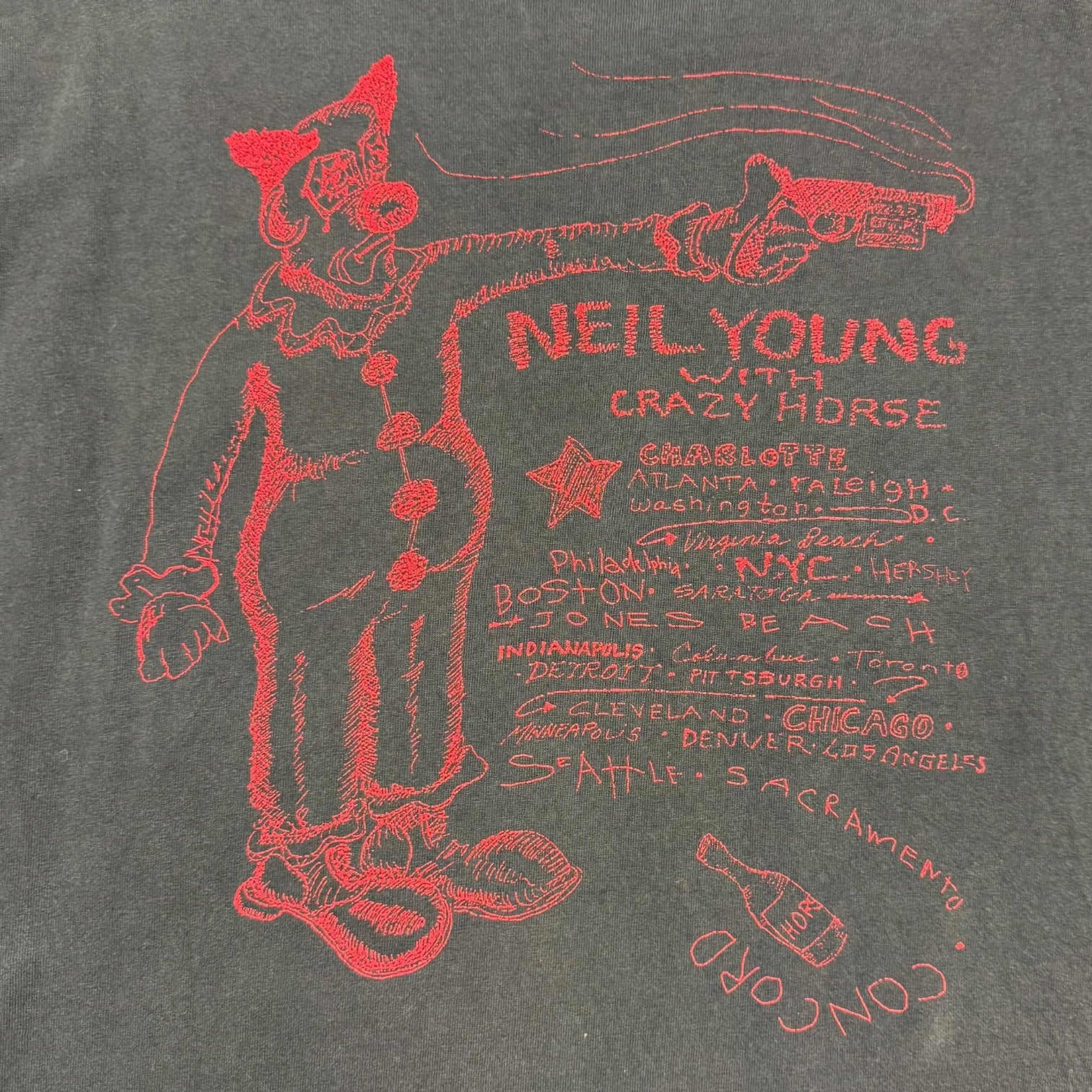 1996 Neil Young With Crazy Horse Tee Black