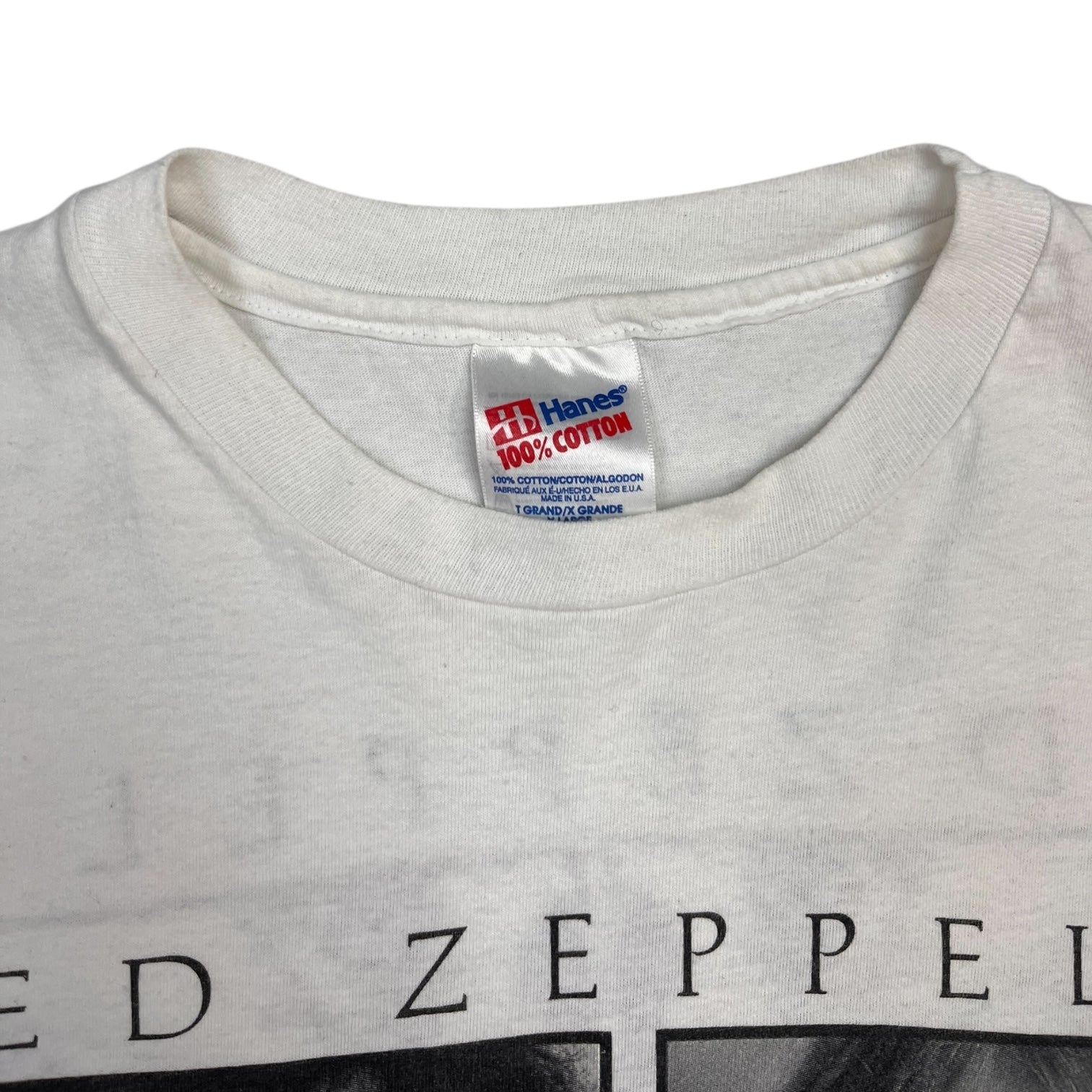 1992 Led Zeppelin Portrait Tee White