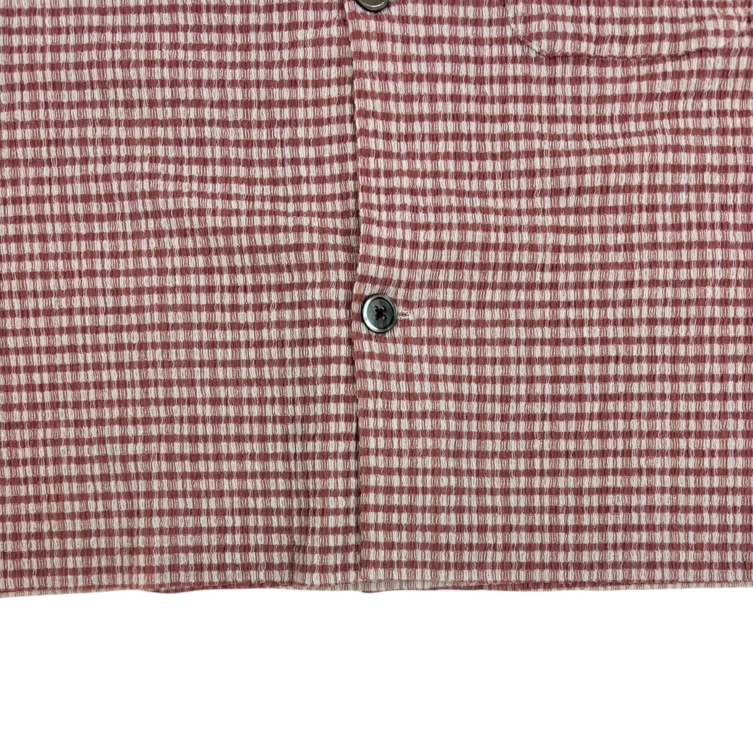 Stussy Crinkled Box Button Up Shirt Red