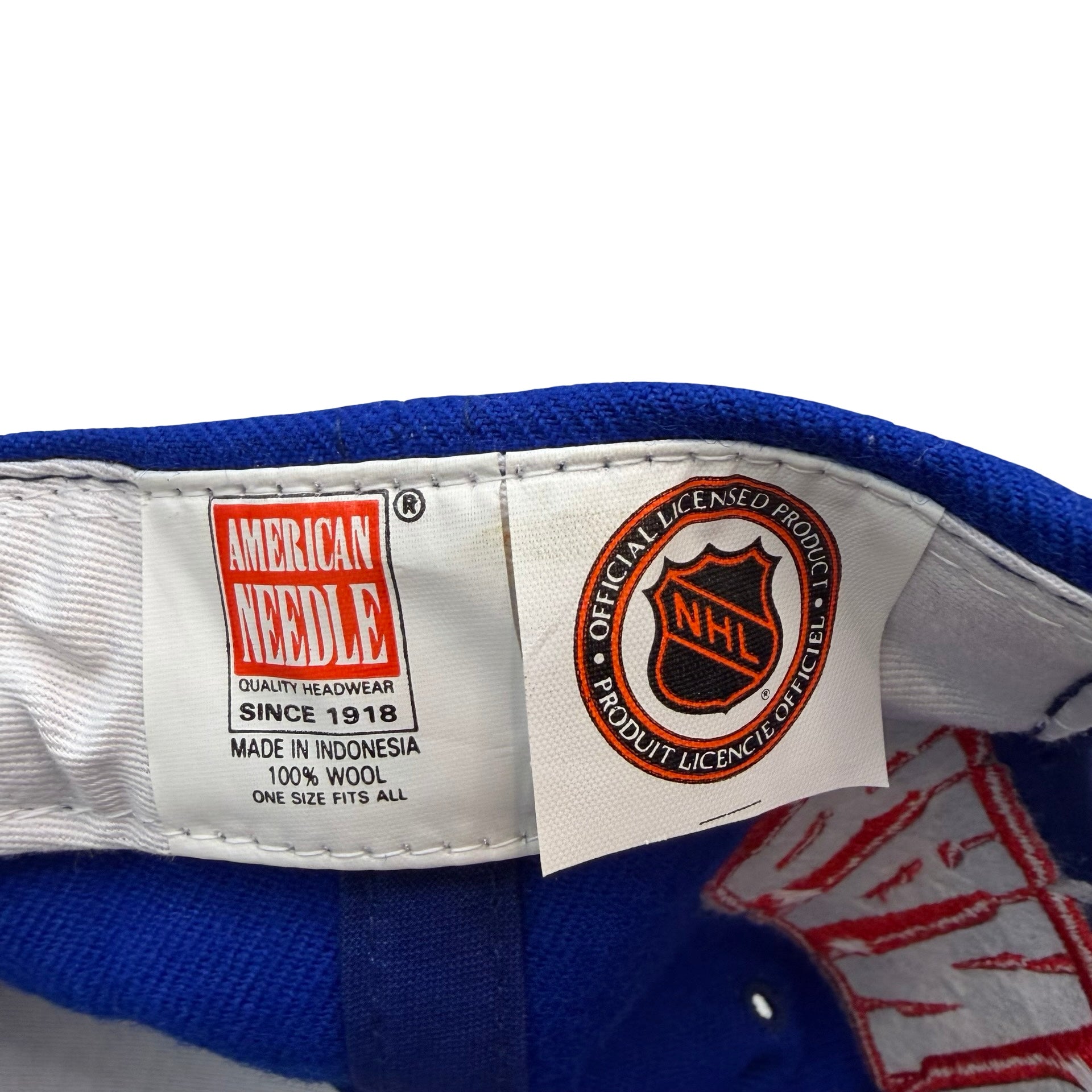 Vintage New York Rangers Embroidered Snapback Hat Blue