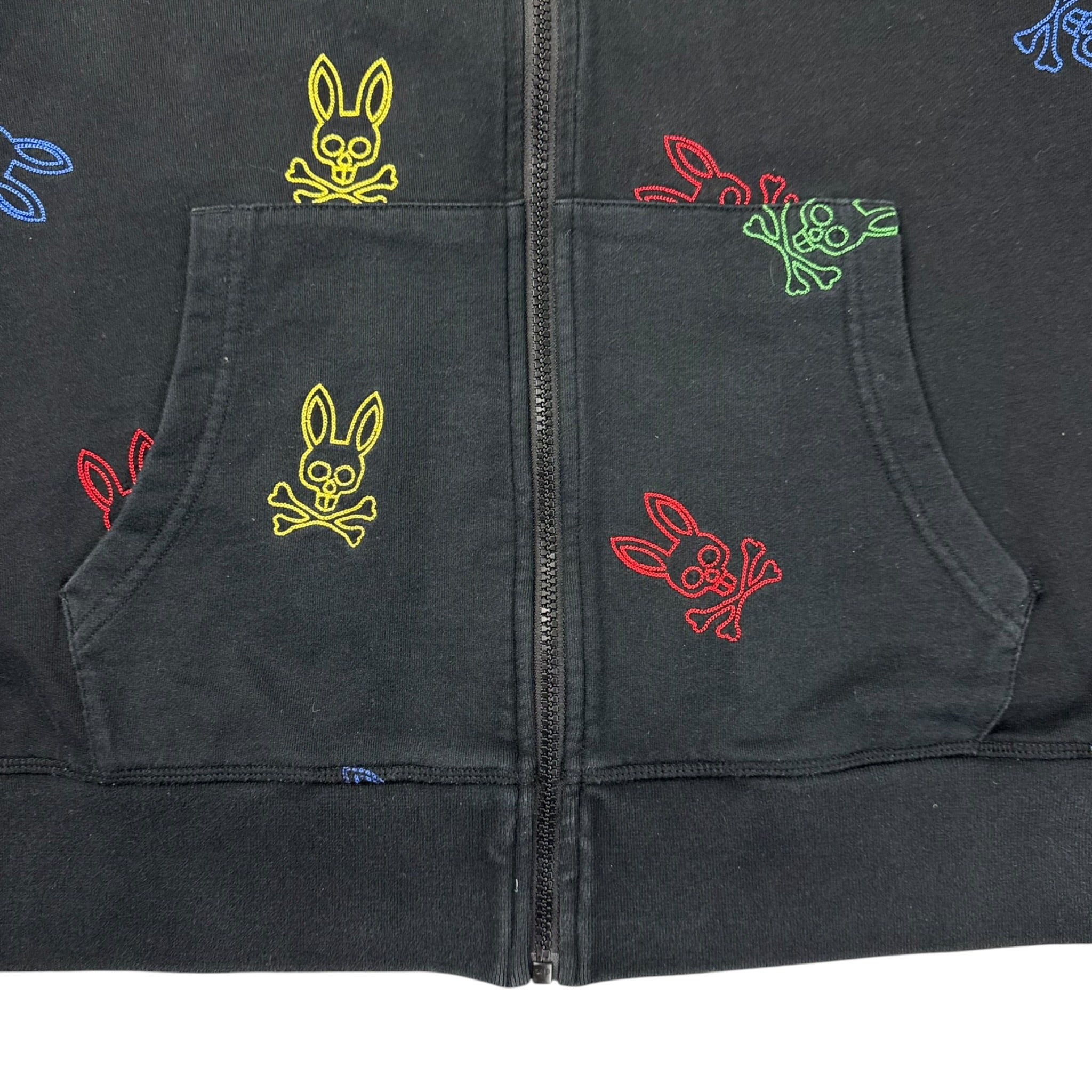Psycho Bunny Chain Stitch All Over Print Zip Up Hoodie