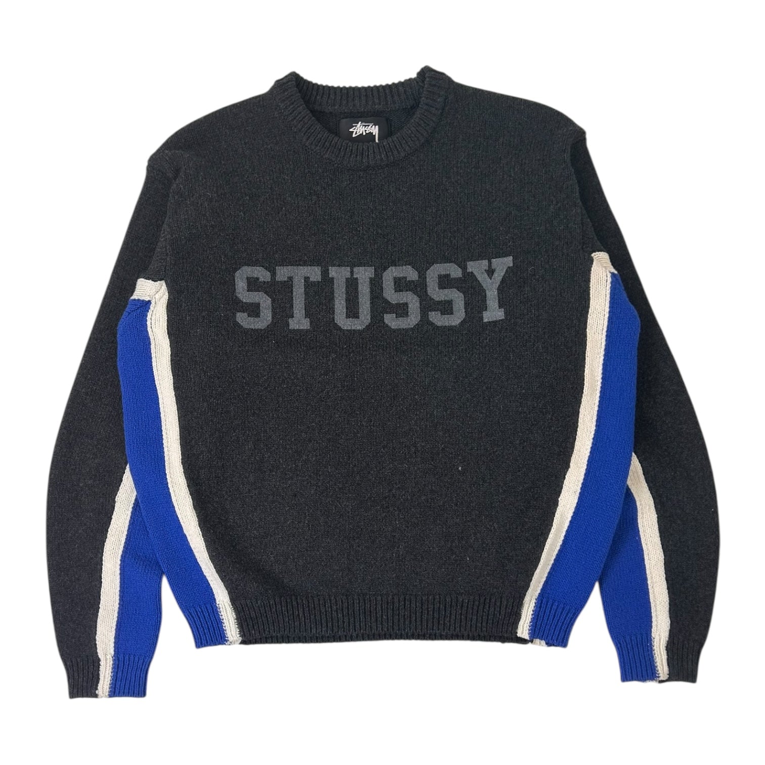 Stussy Contrast Crewneck Charcoal