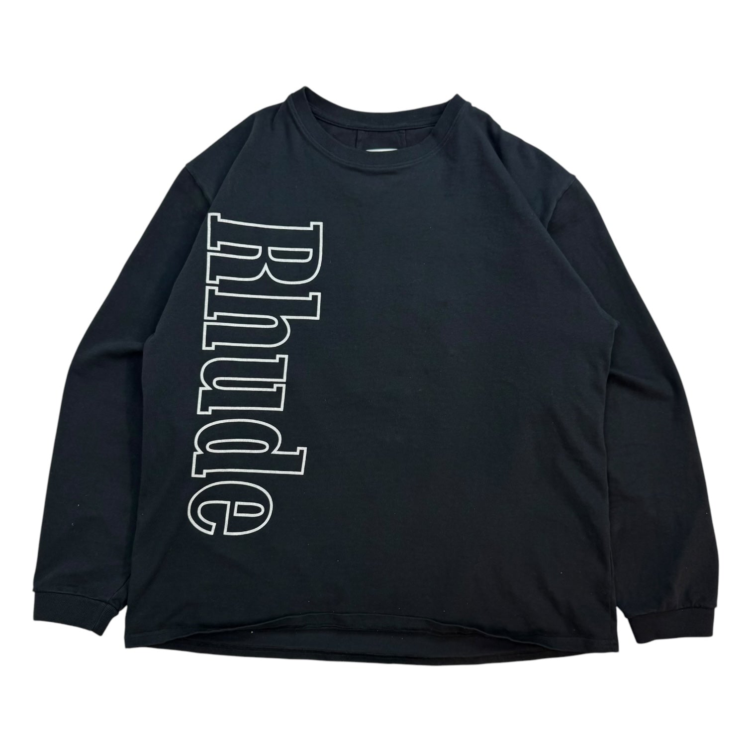 Rhude Oversized Logo L/S Tee Black