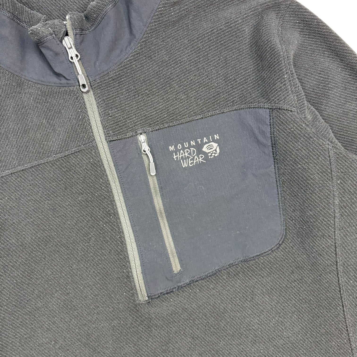 Vintage Mountain Hard Wear Half Zip Sweater Black