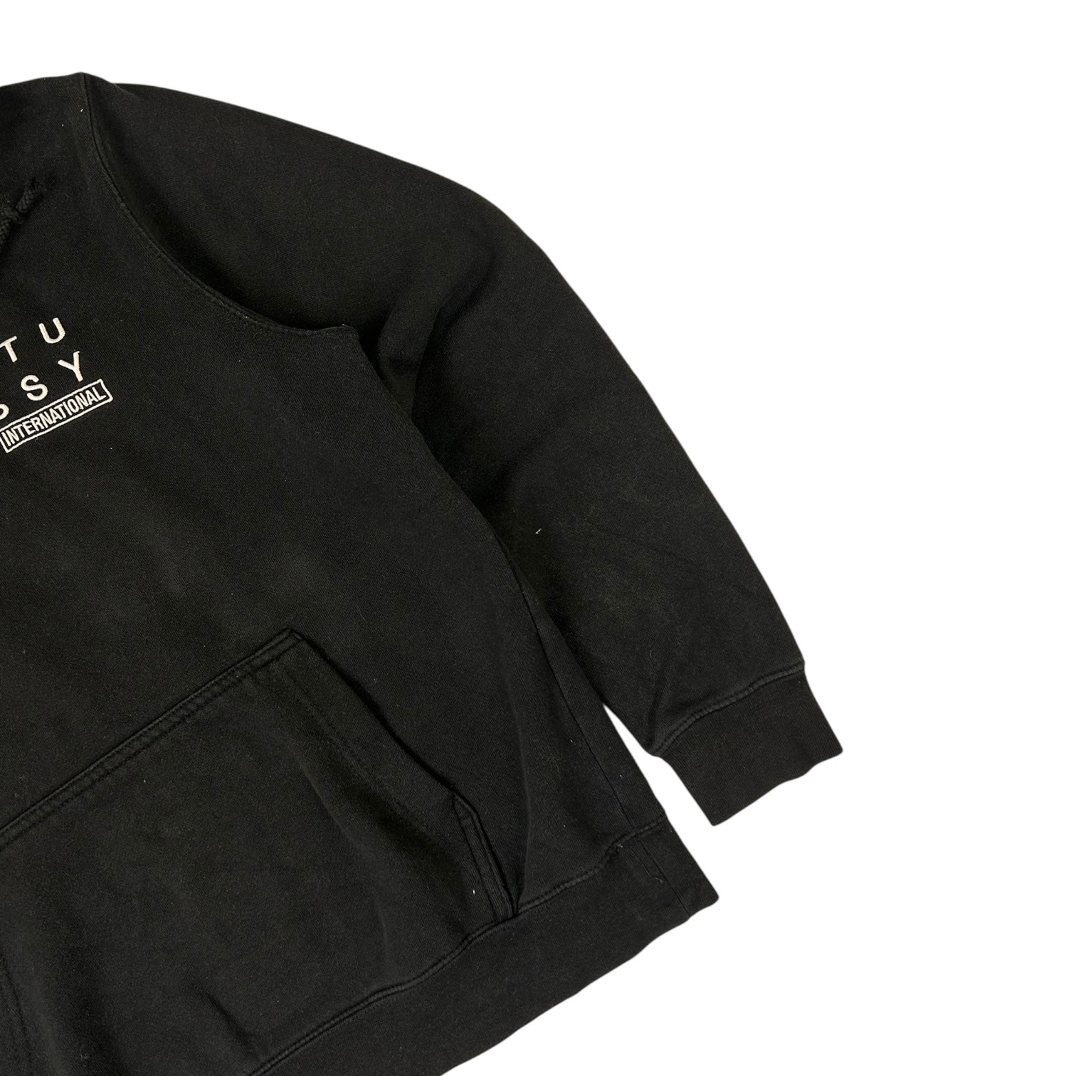 Stussy International Embroidered Hoodie Black