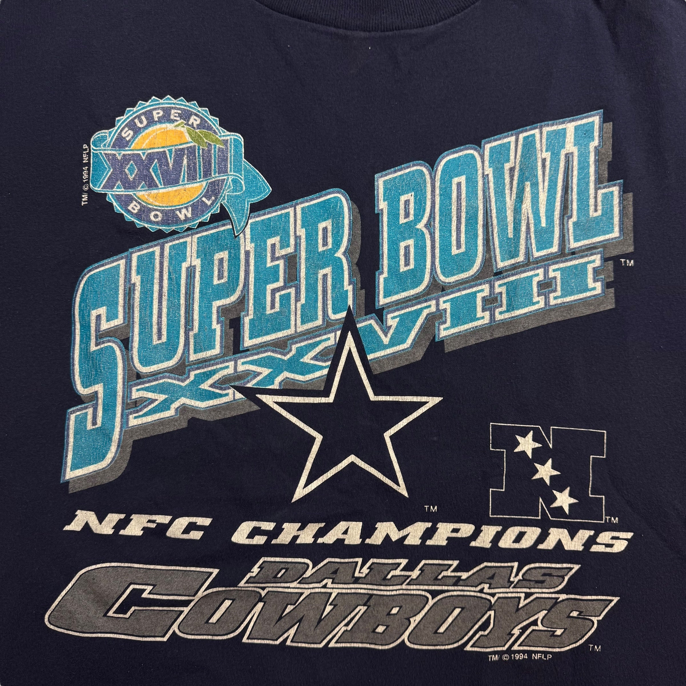 1994 Dallas Cowboys Super Bowl Champions Tee Navy Blue