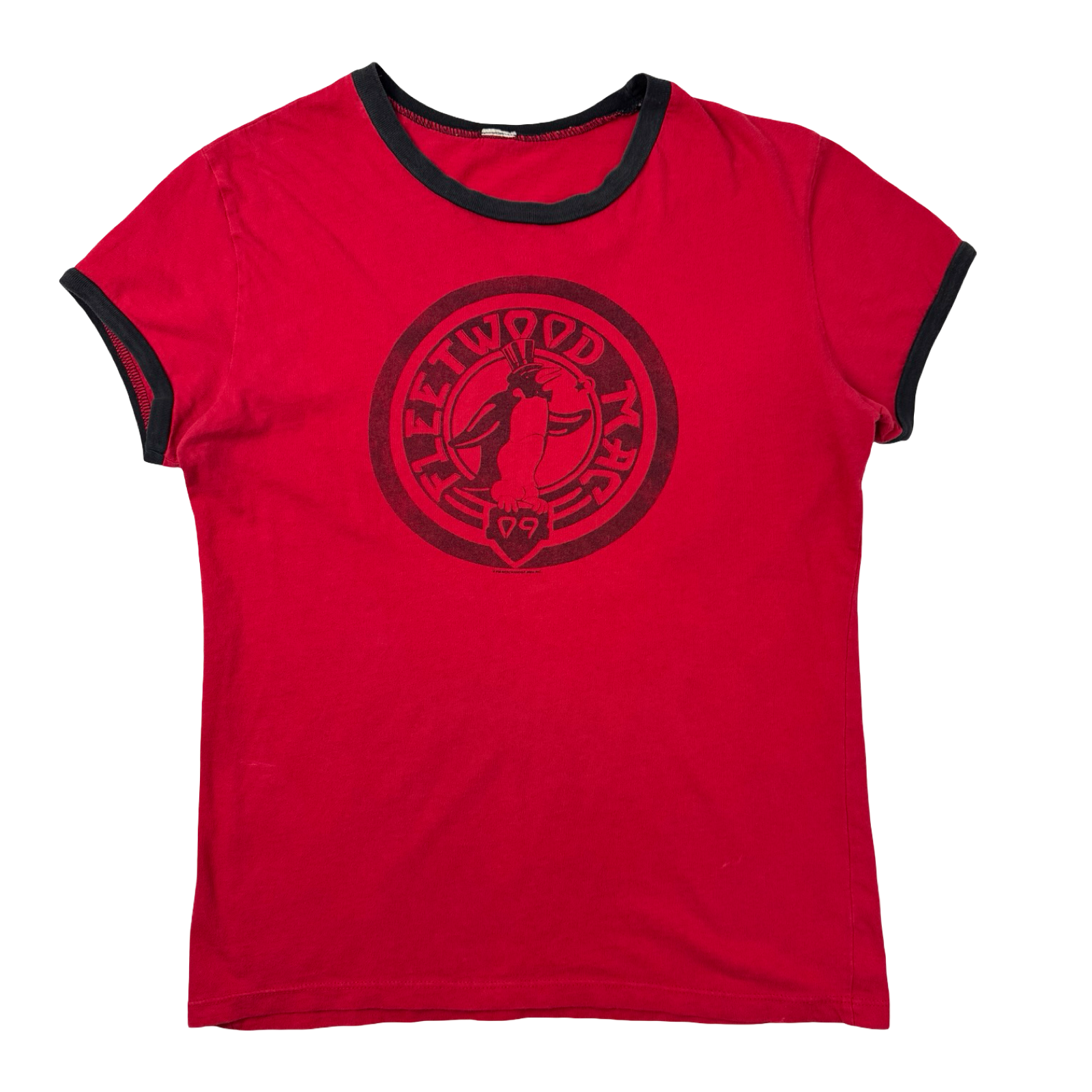 (W) 2009 Fleetwood Mac Penguin  Ringer Shirt