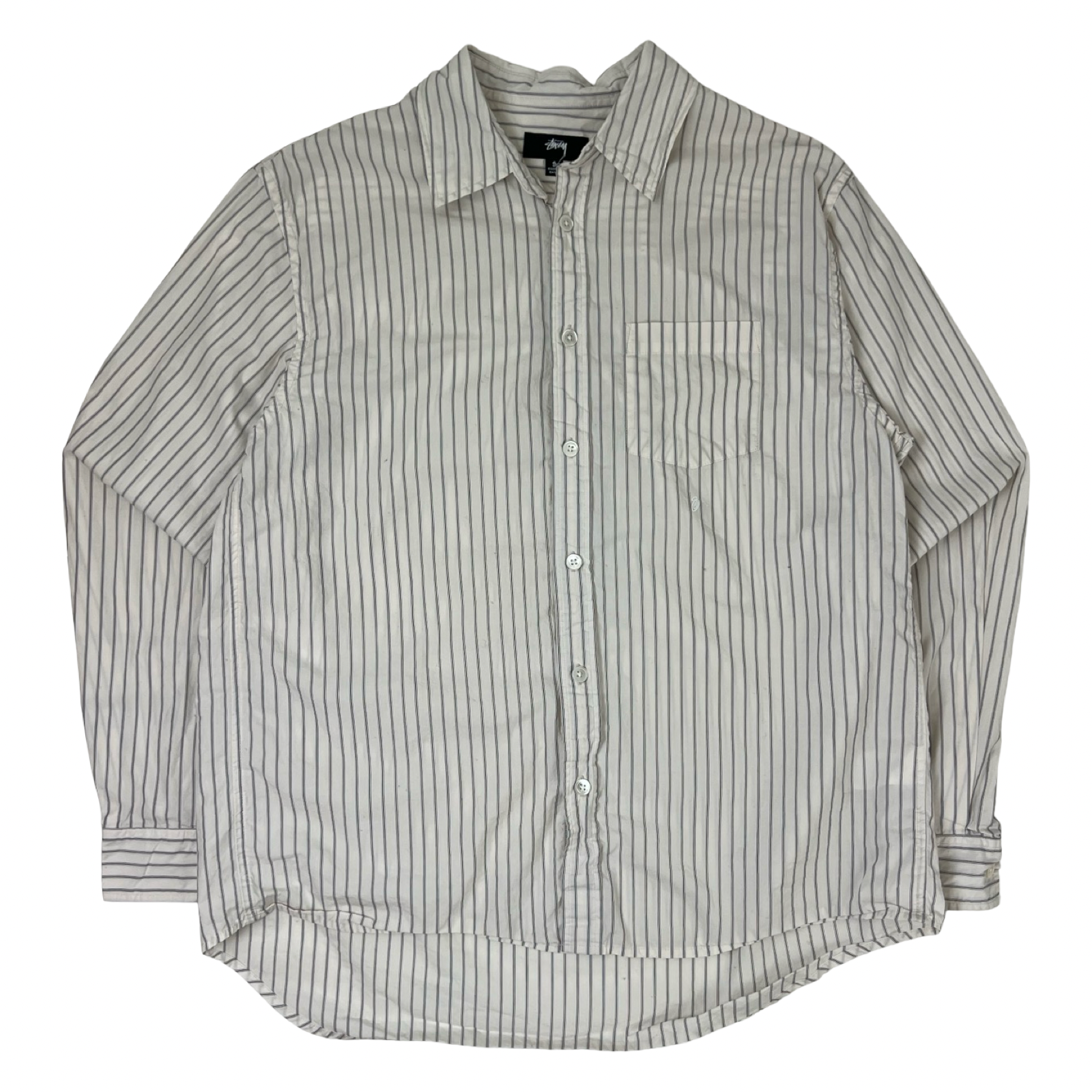 Stussy Button Up Short Vertical Stripe