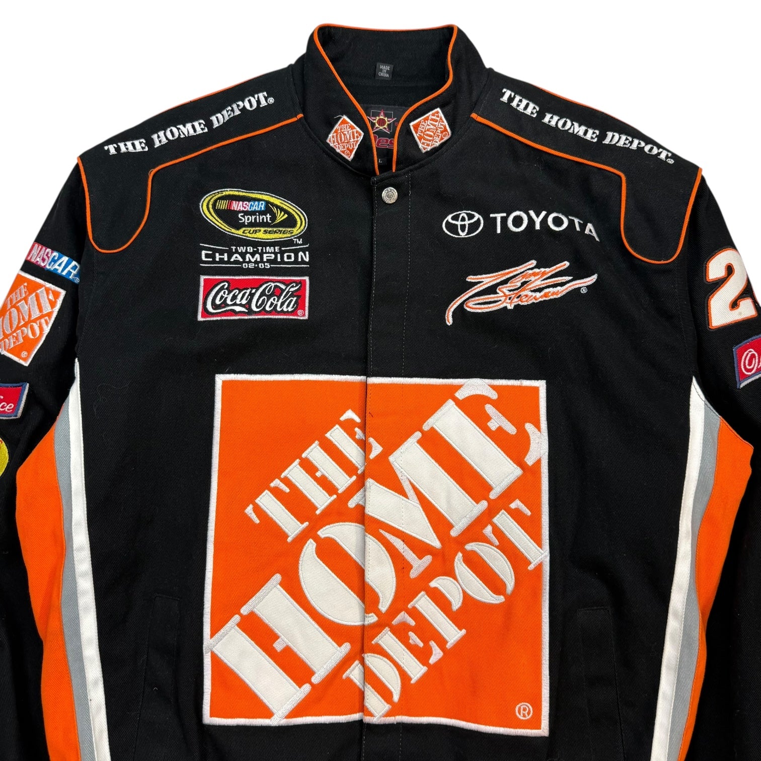 Vintage Jeff Hamilton Tony Stewart Racing Jacket Black/Orange