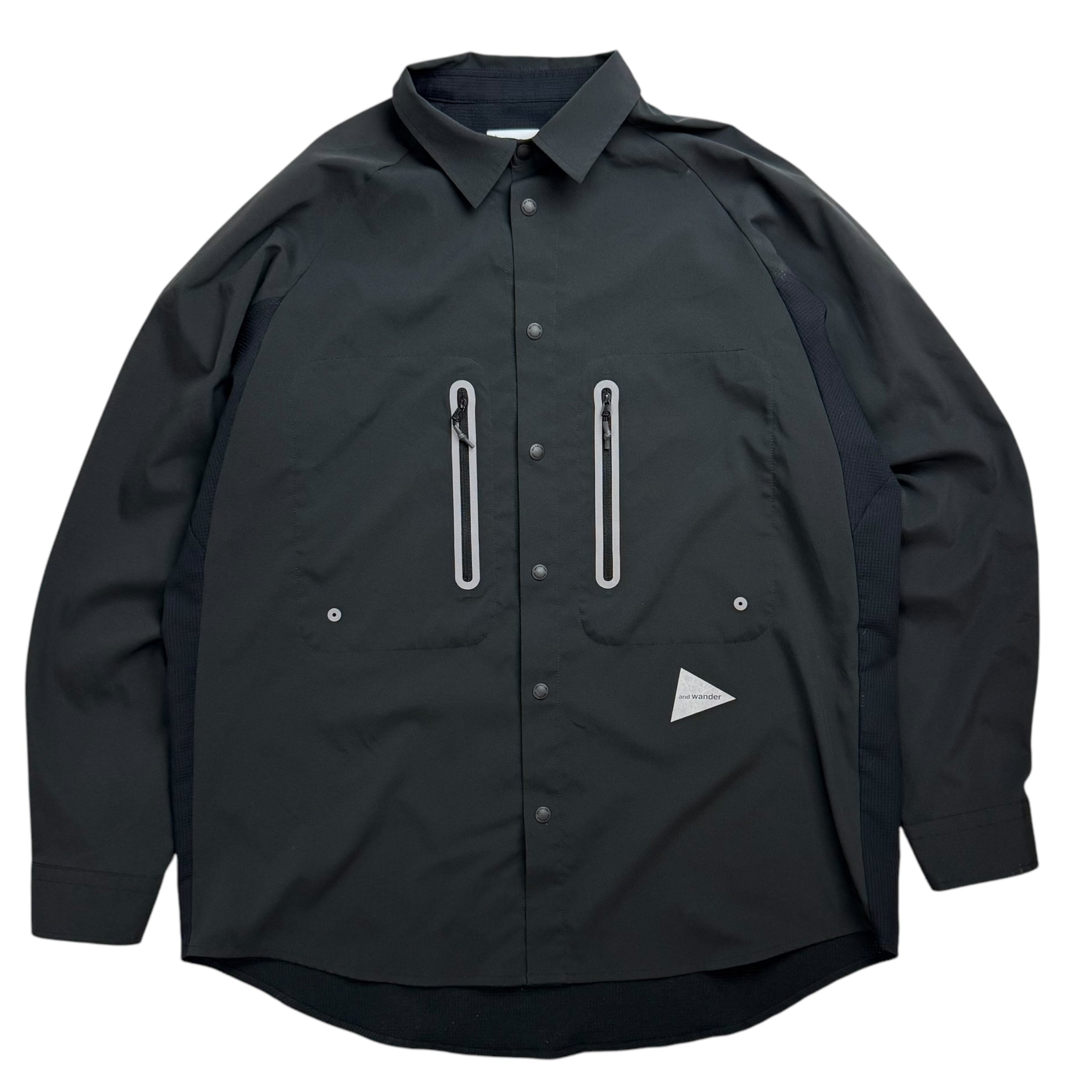 And Wander Tech L/S Shirt Black