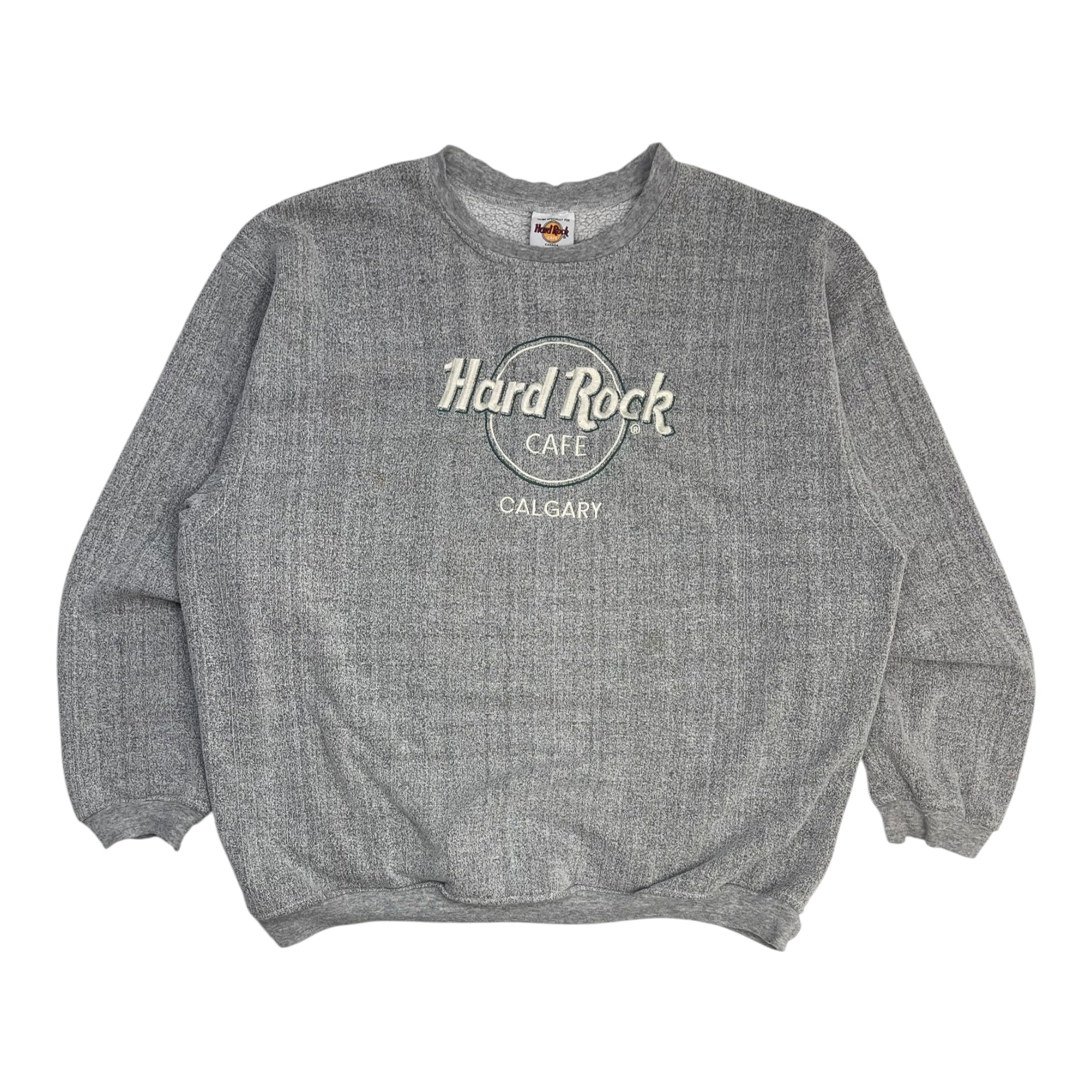 Vintage Hard Rock Café Calgary Sweatshirt Grey