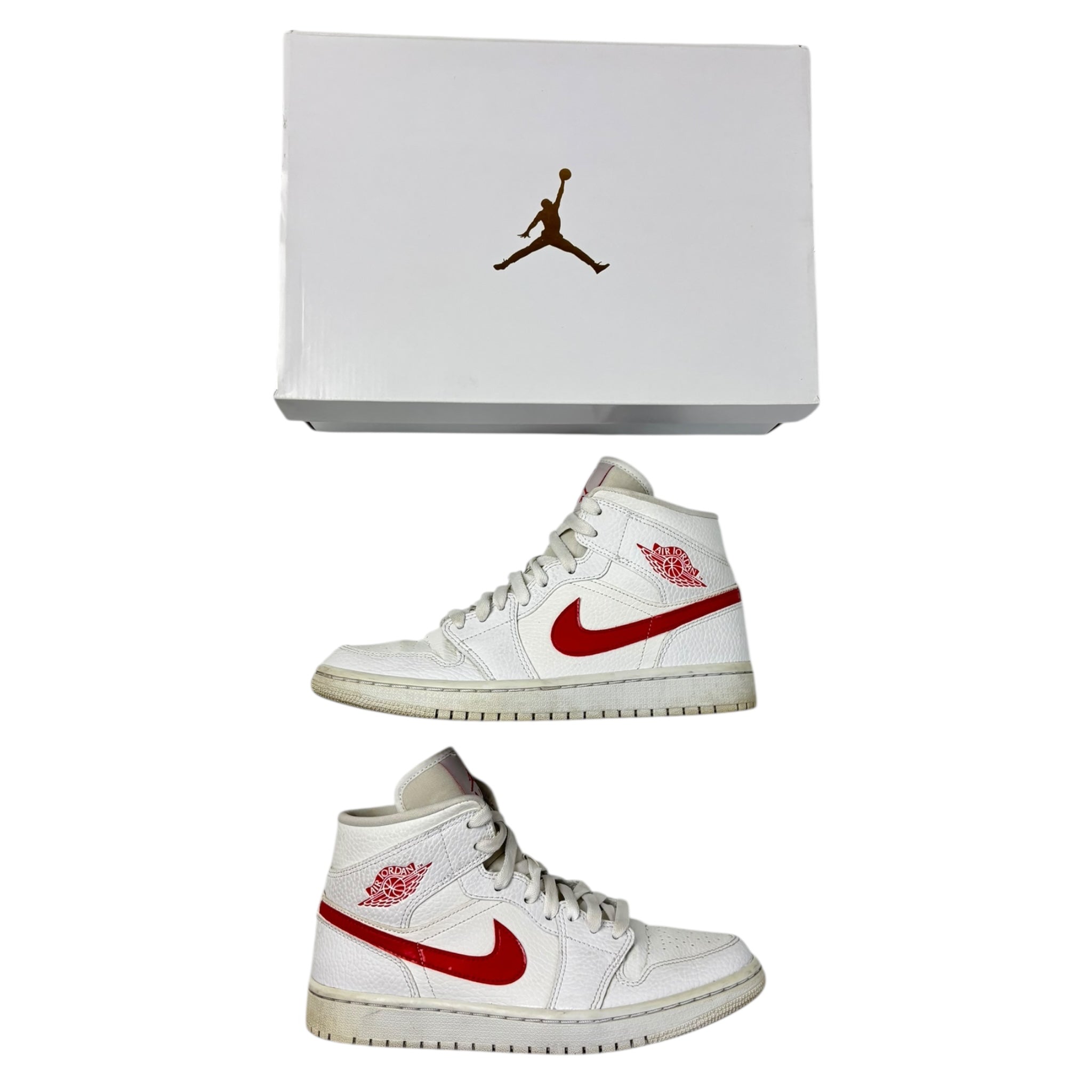 Jordan 1 Mid White University Red (W) (Used)