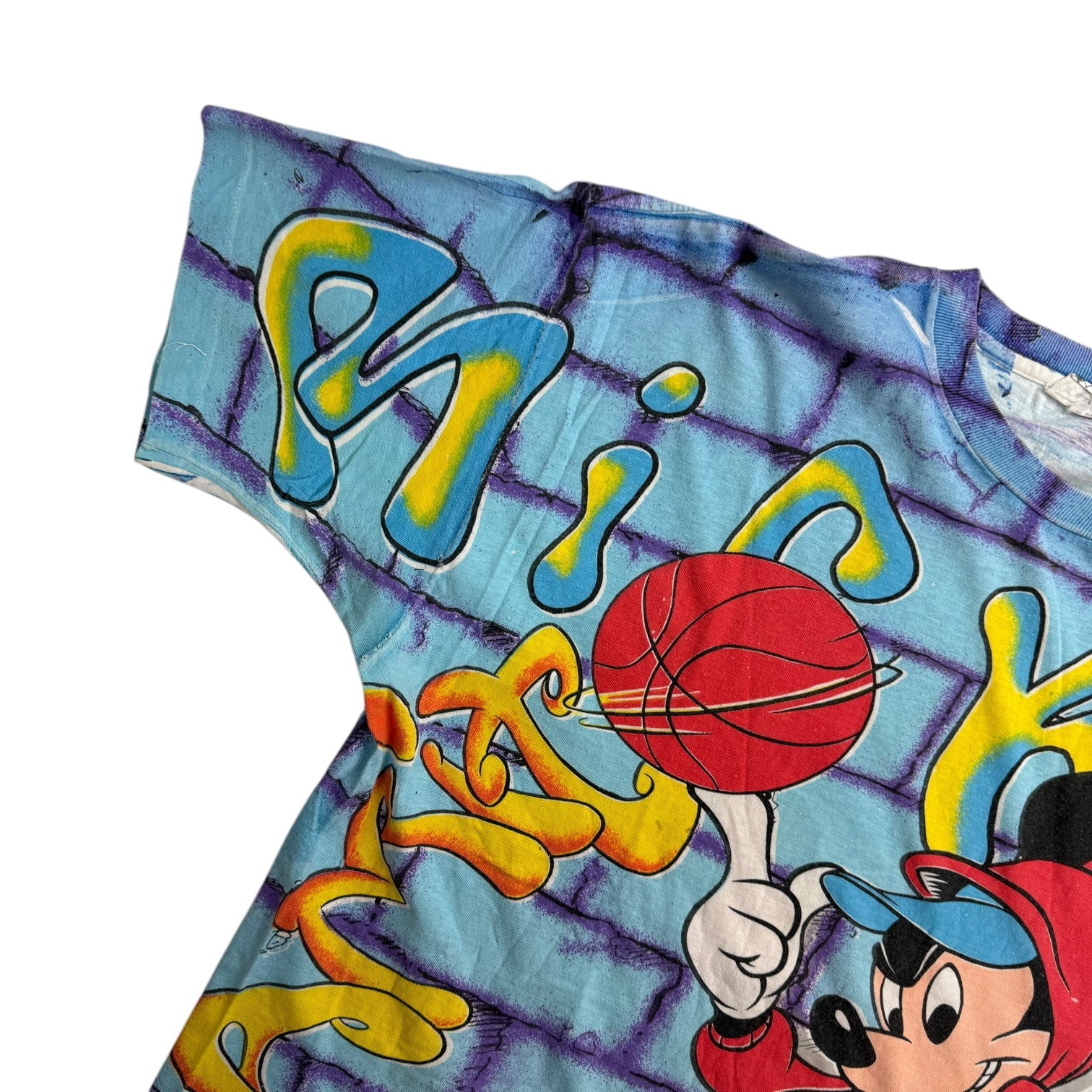 Vintage Disney Mickey Mouse AOP Tee Blue