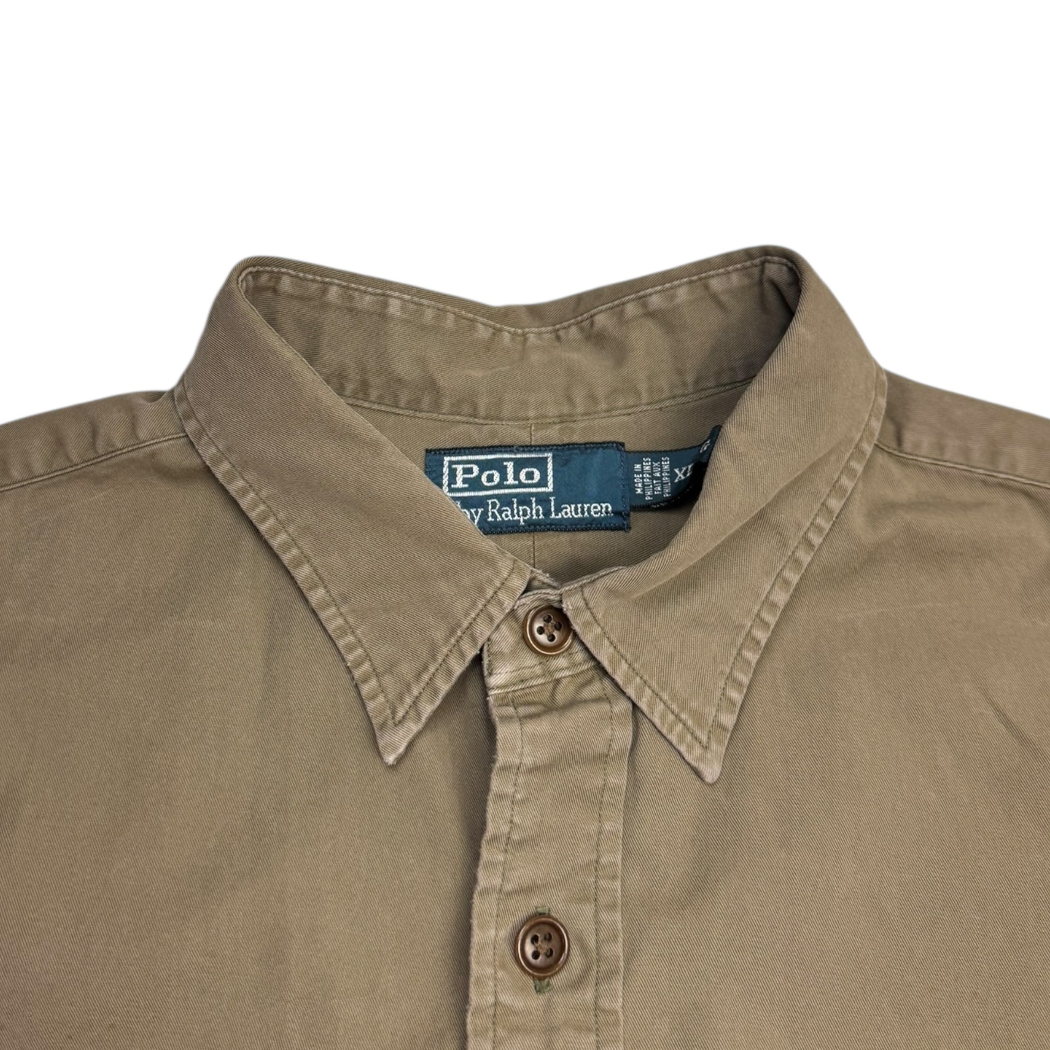 Vintage Polo Ralph Lauren Button Up Washed Khaki