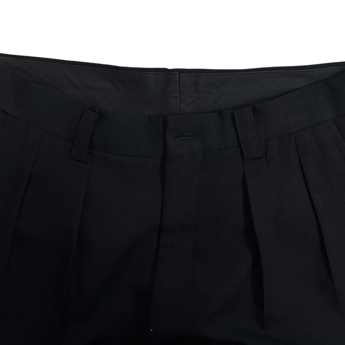 Comme Des Garçons Two-Tuck Pleated Trousers Black
