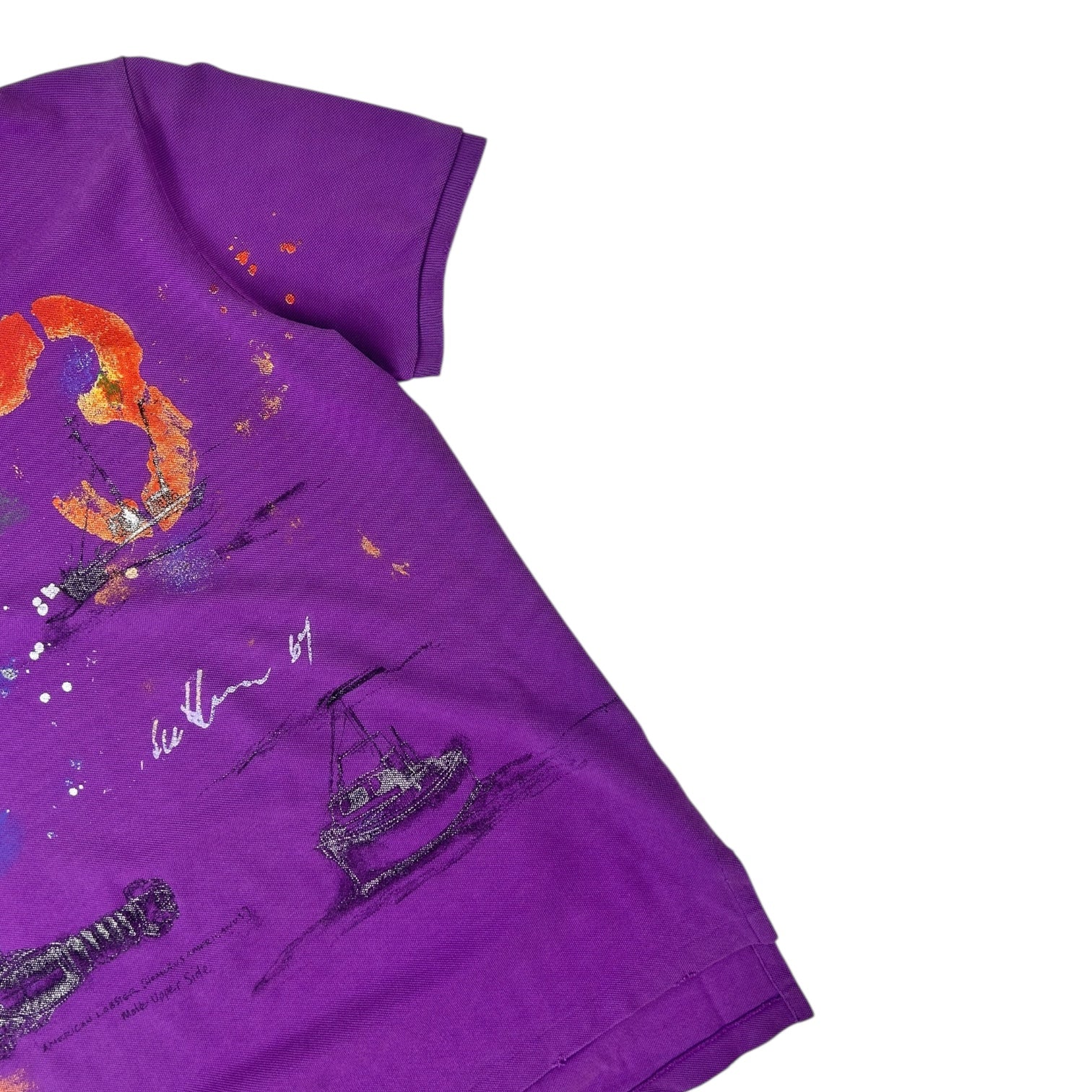 Vintage Polo Ralph Lauren Abstract Polo Shirt Purple