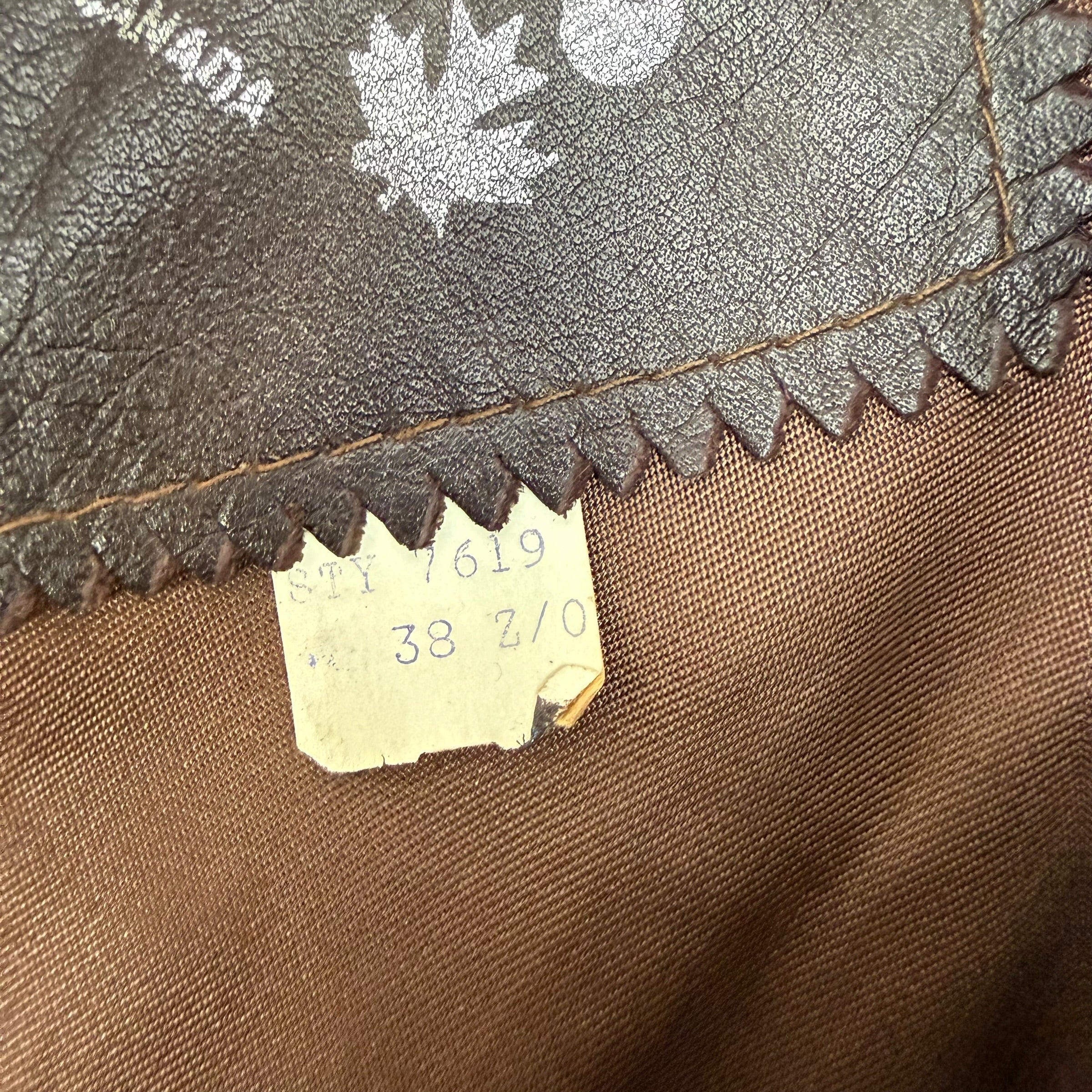 (W) Vintage Sidney Leather Trench Coat Brown