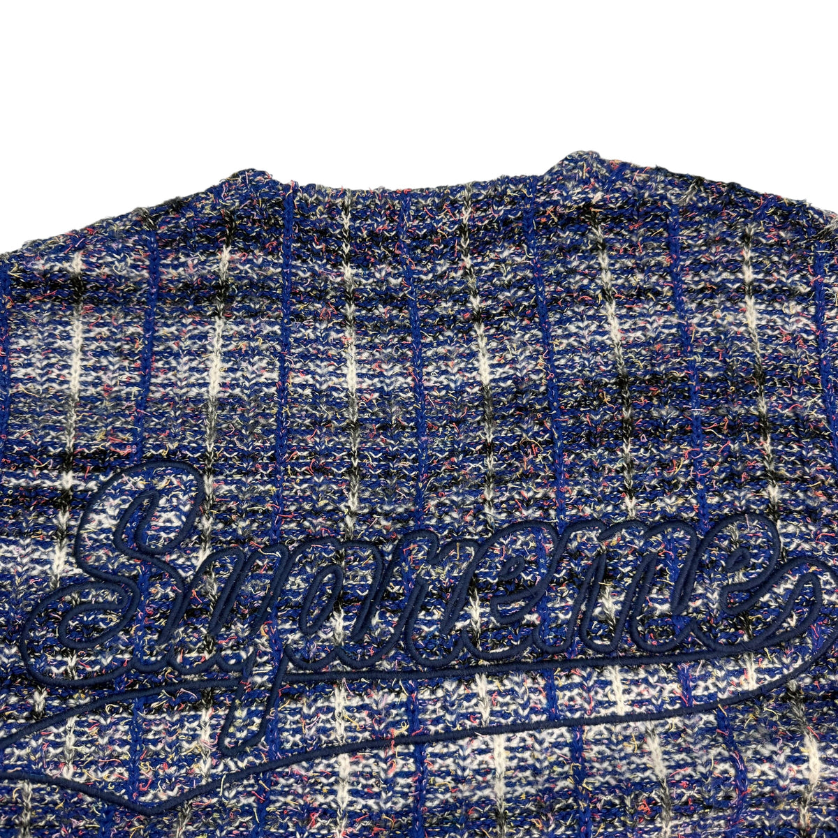 Supreme Speckled Zip Up Sweater Vest Blue
