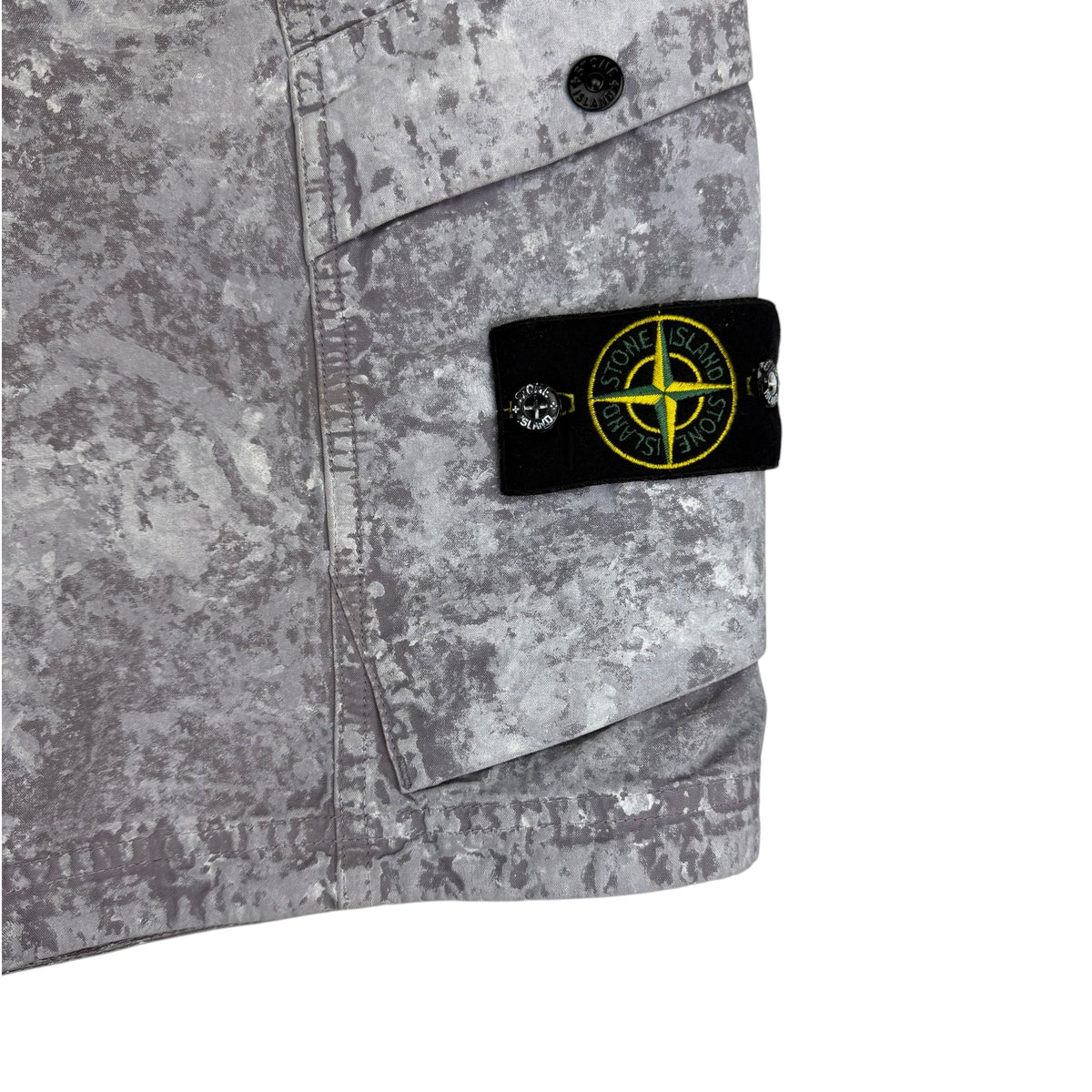 Stone Island Pigment Tela Paracadute Belted Bermuda Shorts Grey