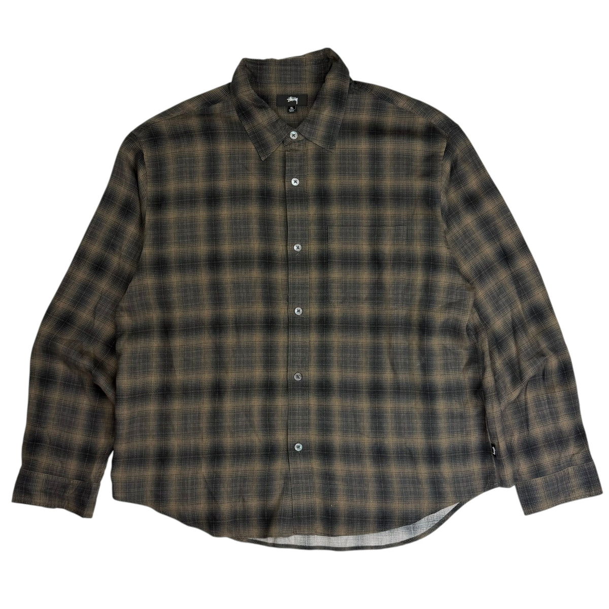 Stussy Matthew Printed Flannel Shirt Brown