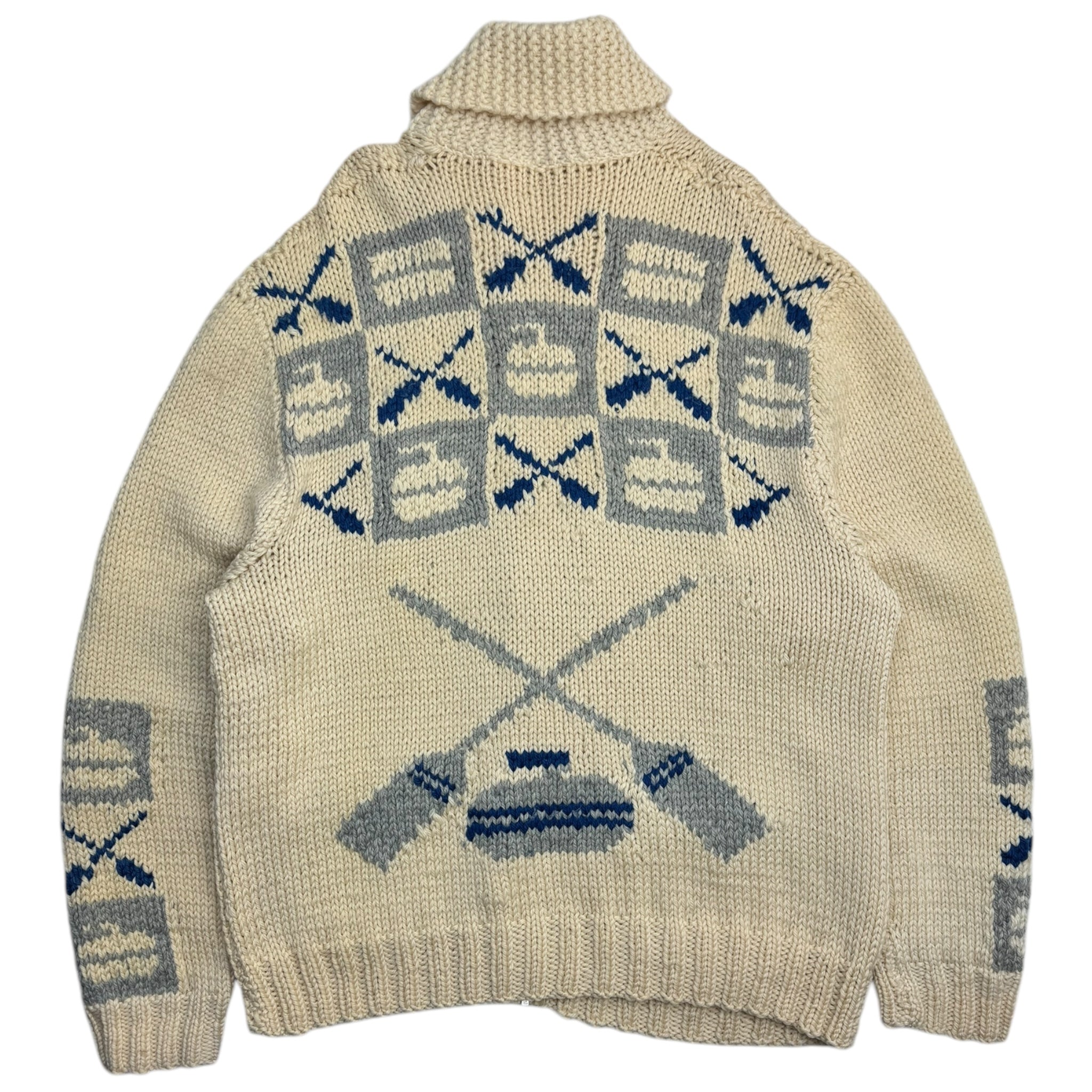 Vintage Knit Curling Cowichan Sweater