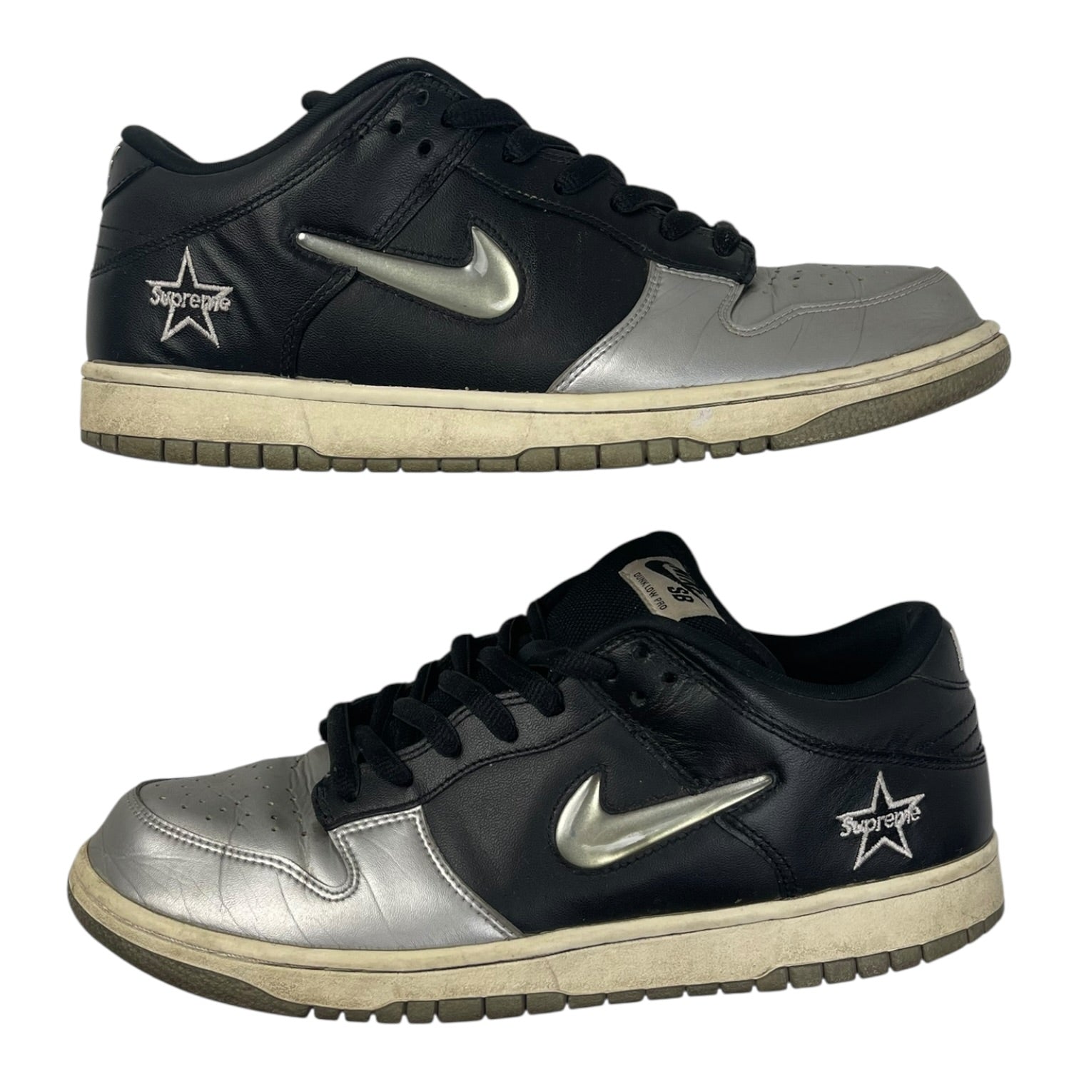 Nike SB Dunk Low Supreme Jewel Swoosh Silver (Used)