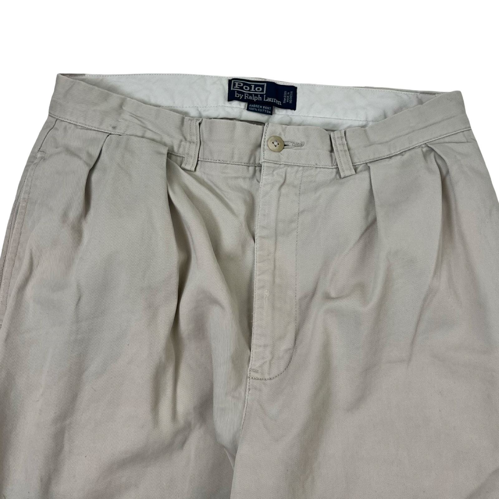 Vintage Polo Ralph Lauren Andrew Pant Double Pleated Khaki Chinos