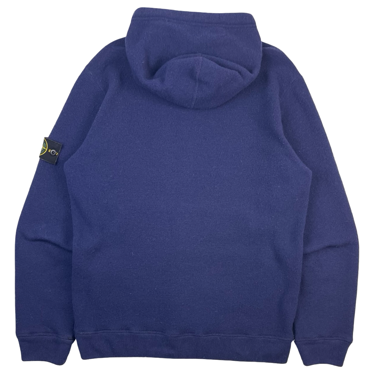 Stone Island Compass Badge Wool Hoodie Navy