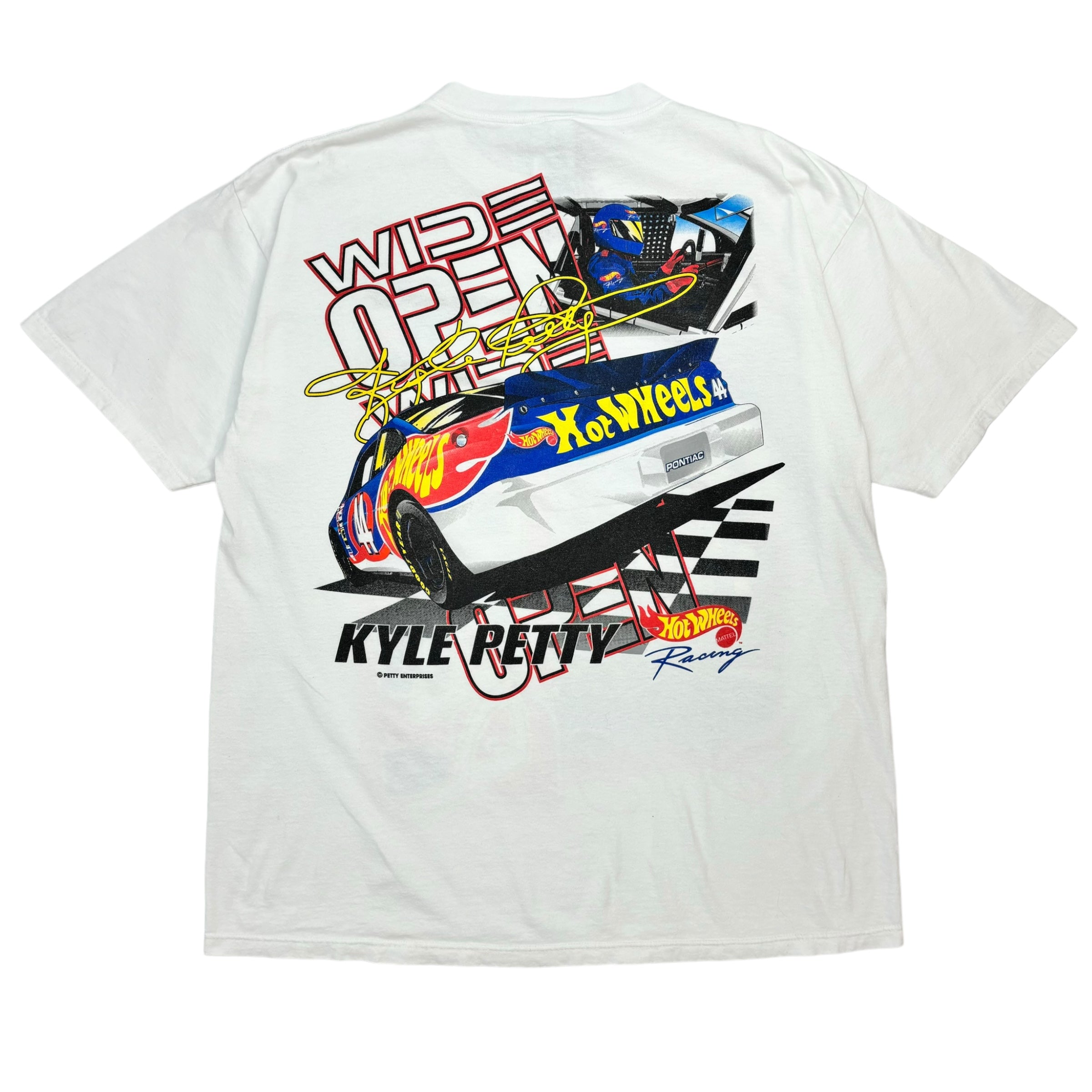 Vintage Kyle Petty Wide Open Hot Wheels Tee