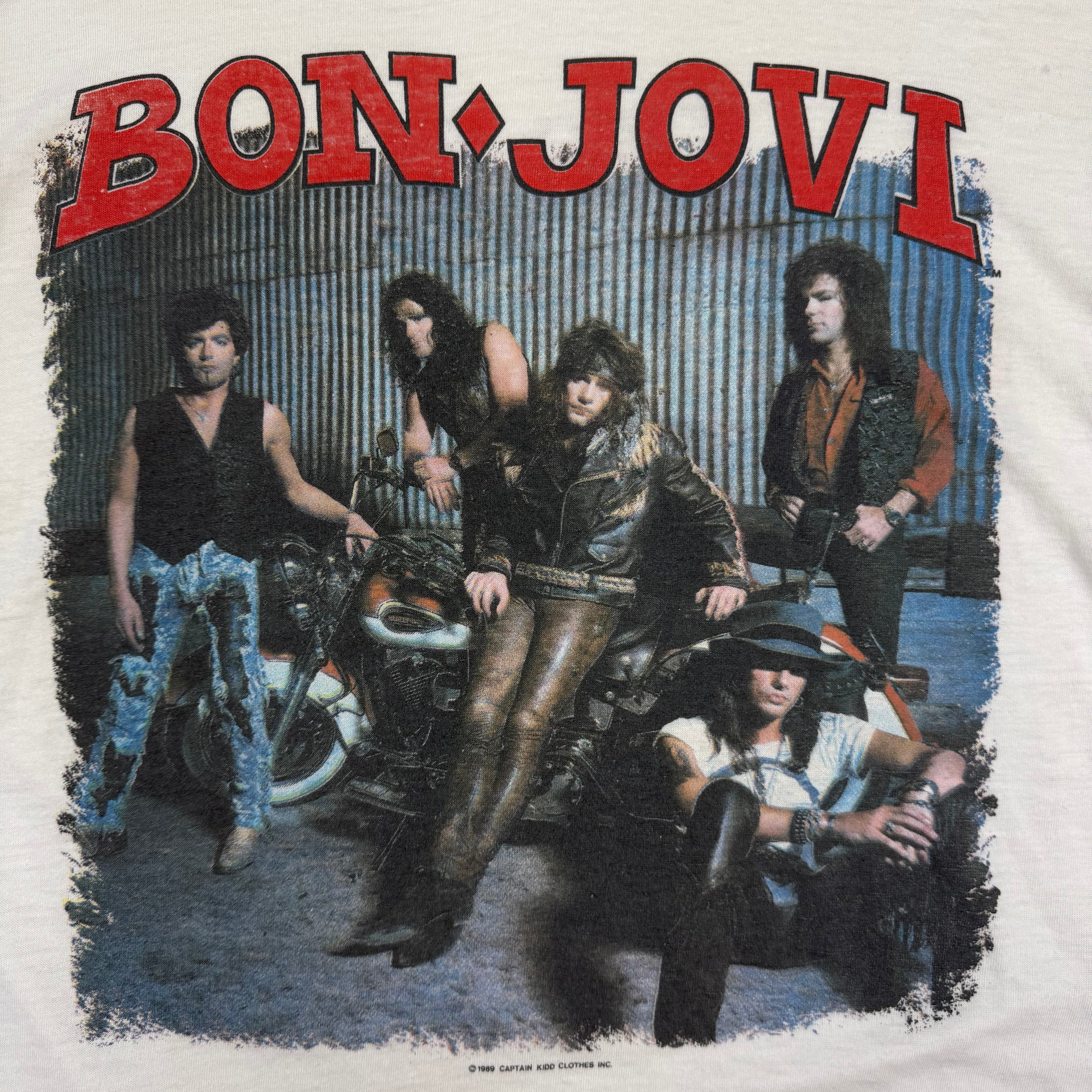 1989 Bon Jovi “Kiss Em Where It Stinks” Tee White