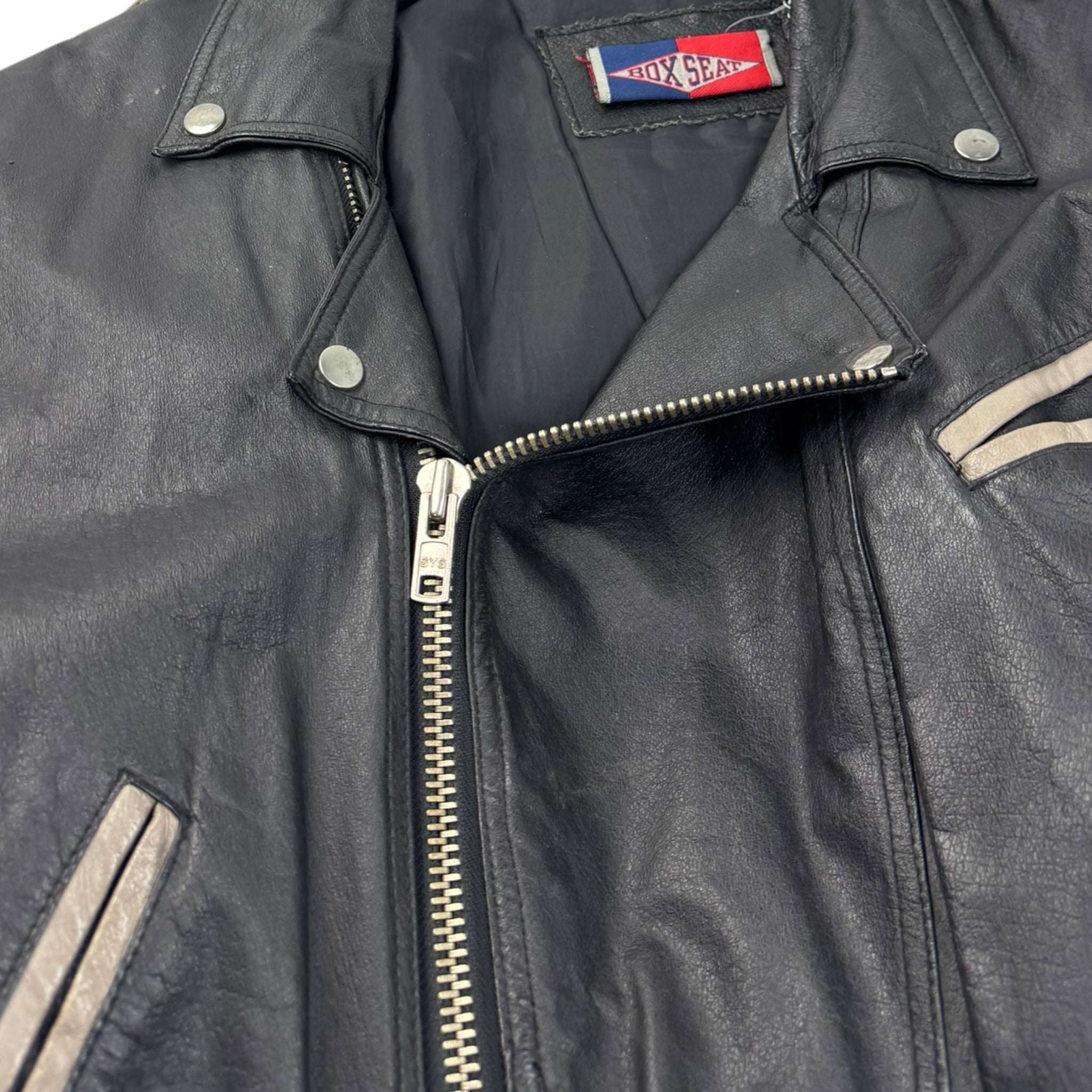 1989 Georgetown Hoyas Box Seat Leather MLB Biker Jacket