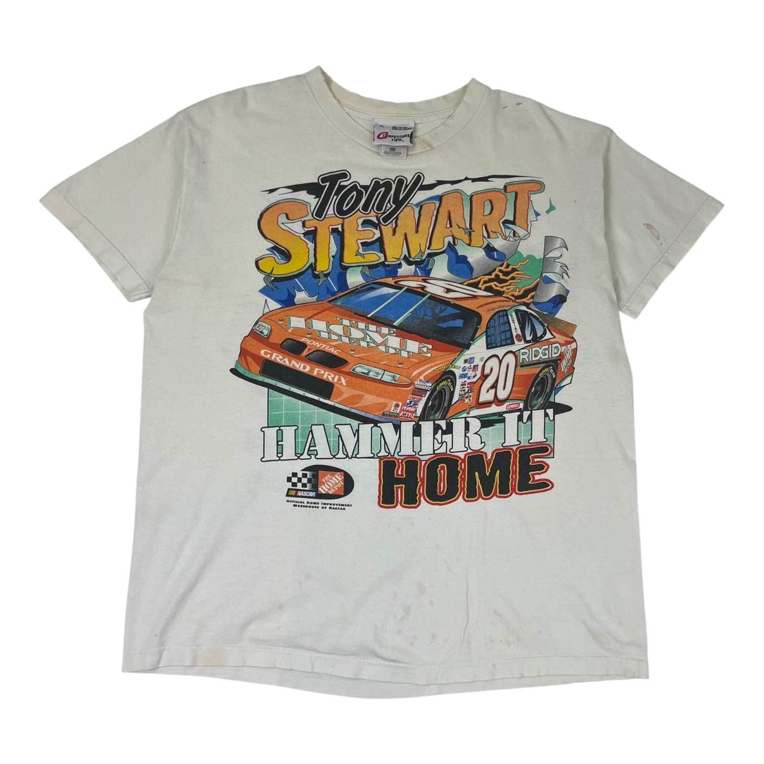Vintage 1999 Tony Stewart “Hammer It Home” Nascar T-Shirt White