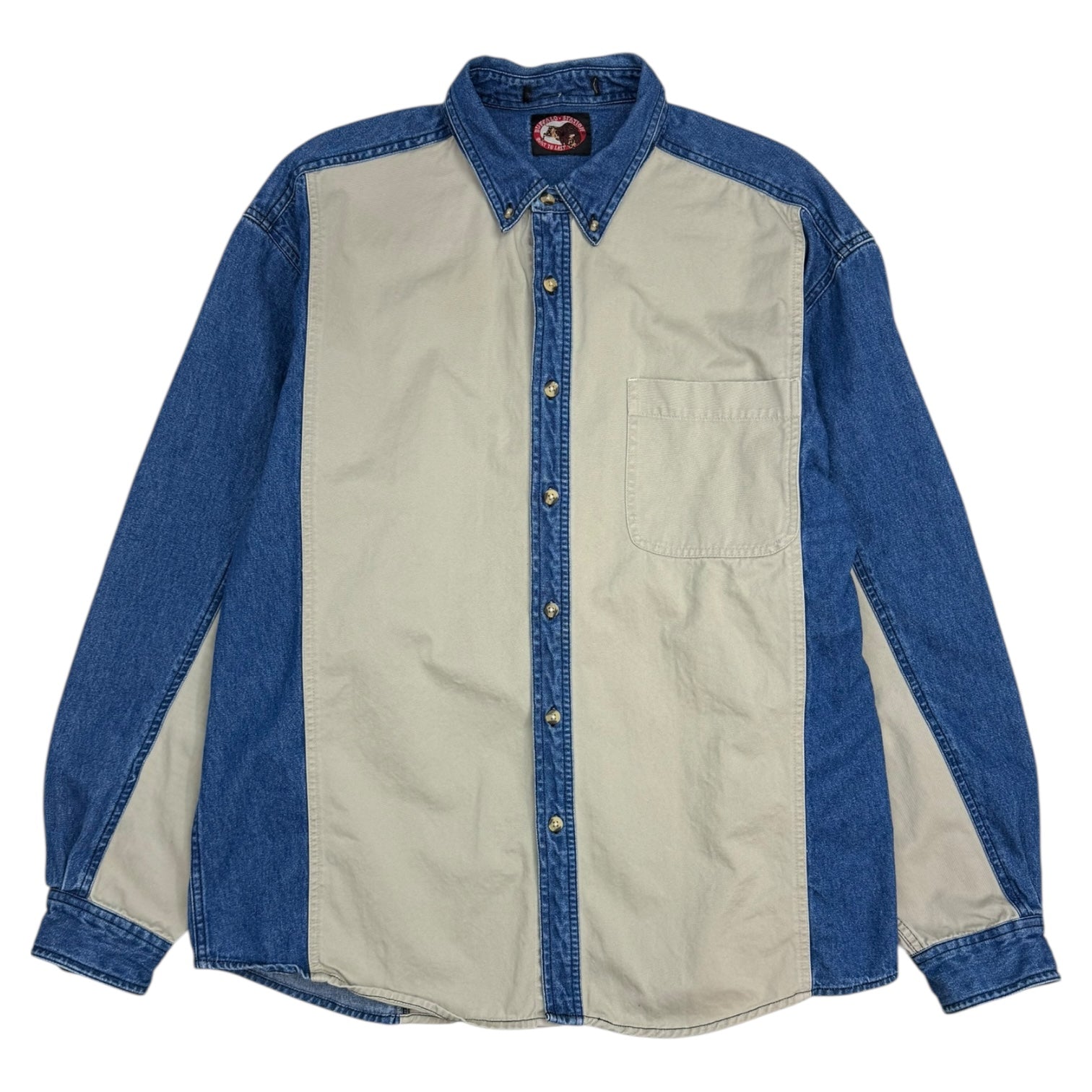 Vintage Buffalo Station Denim Button Up Shirt