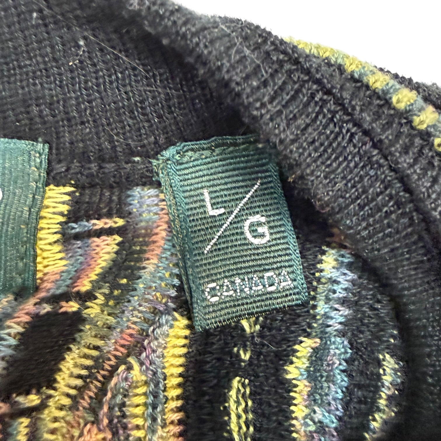 Vintage Tundra Cable Knit V Neck Sweater Green