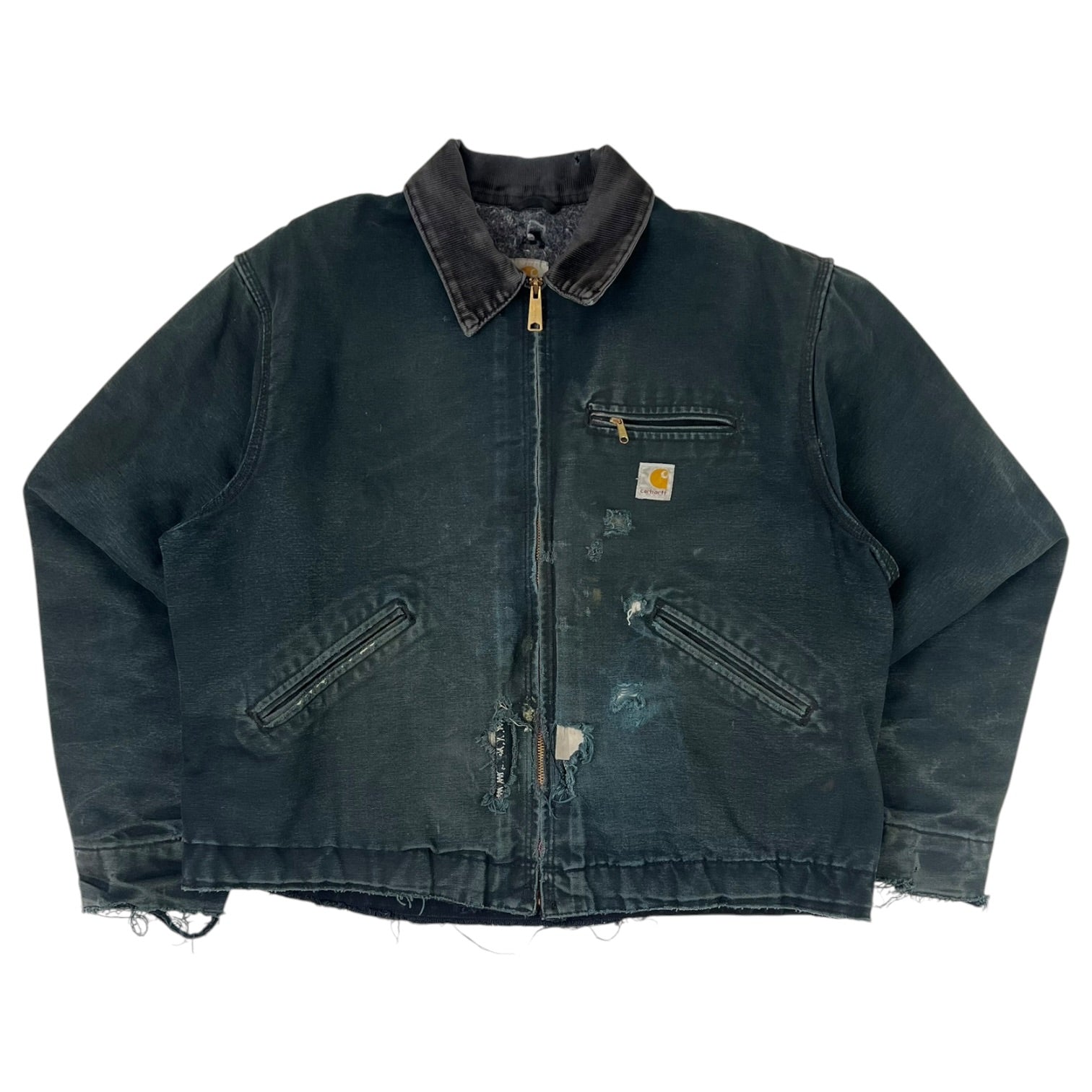 Vintage Distressed Carhartt Detroit Jacket Black