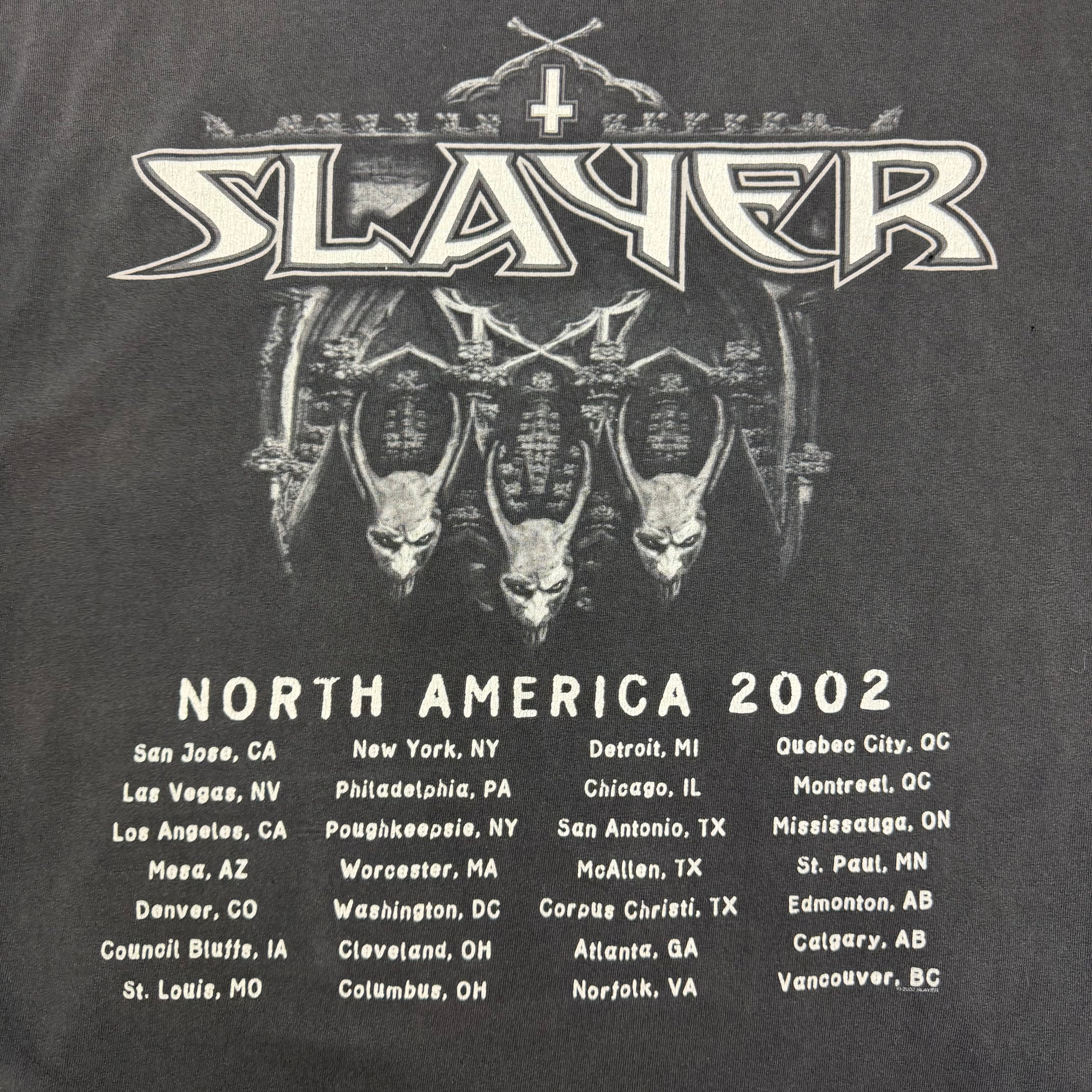 2002 Slayer North America Tour Tee Black