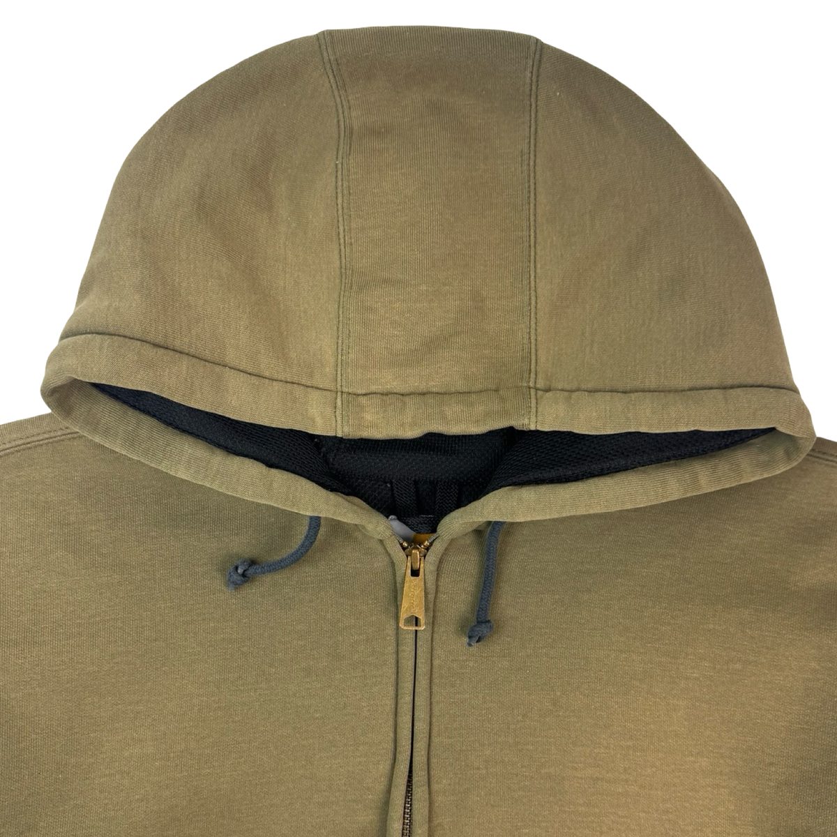 Vintage Carhartt Thermal Lined Zip Up Hoodie Olive Green