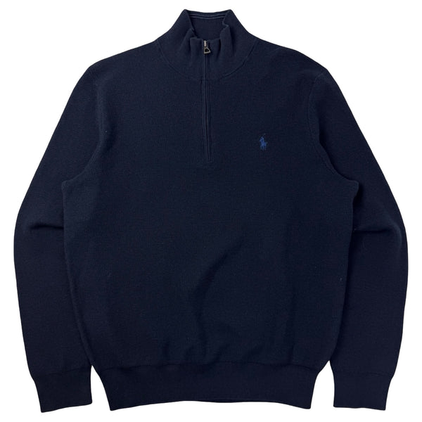 Vintage Polo Ralph Lauren Quarter Zip Sweater Navy