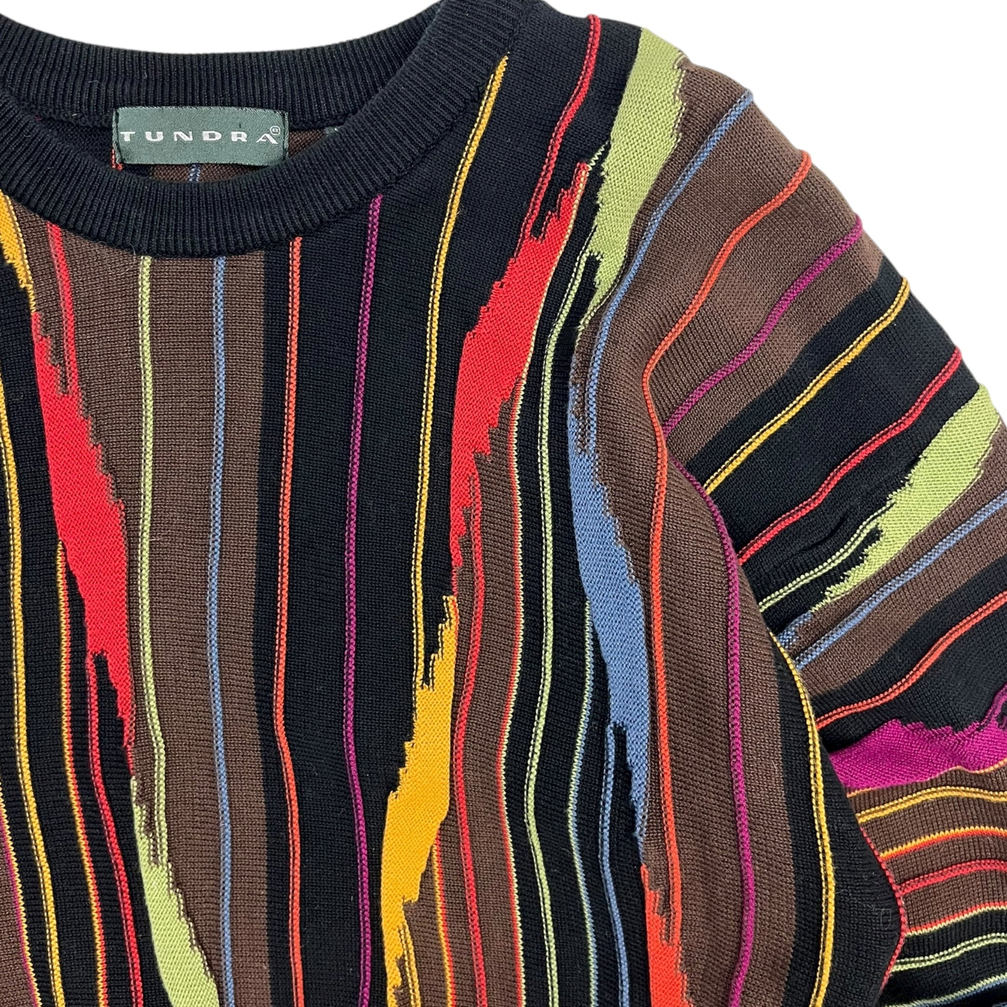 Vintage Tundra Multi-Colored Vertical Textured Knit