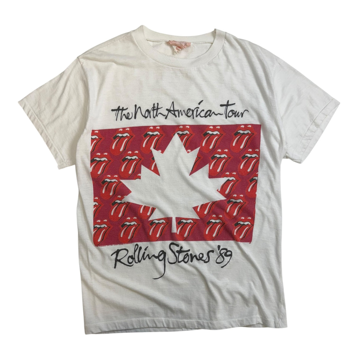 Vintage 1989 Rolling Stones Steel Wheels North American Tour T-Shirt White