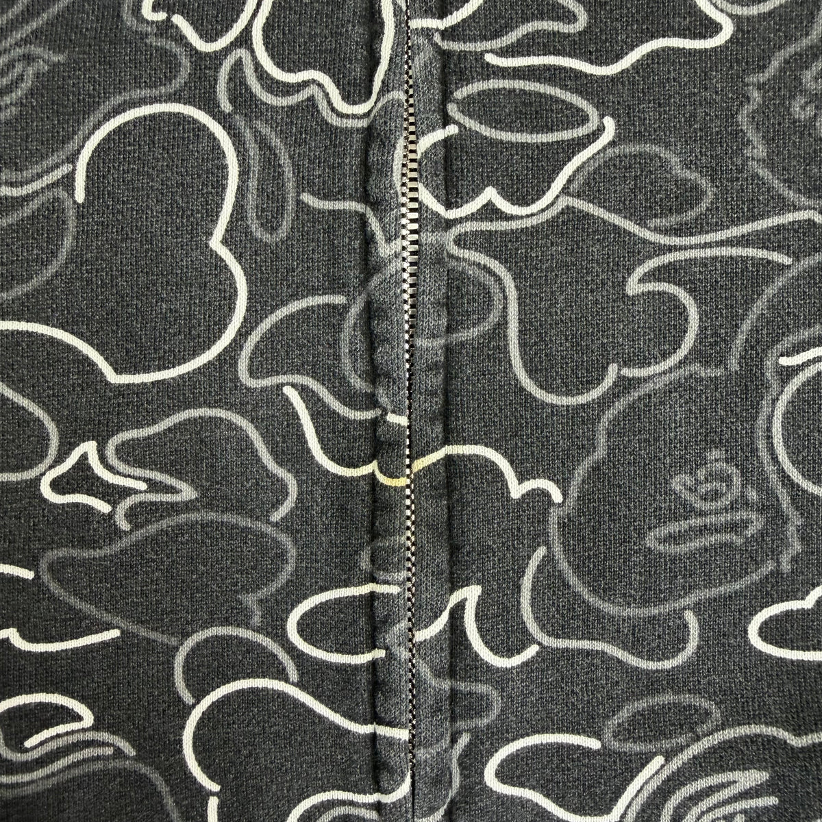 2005 Bape Nigo Era Neon Camo Full Zip Hoodie Grey/Black