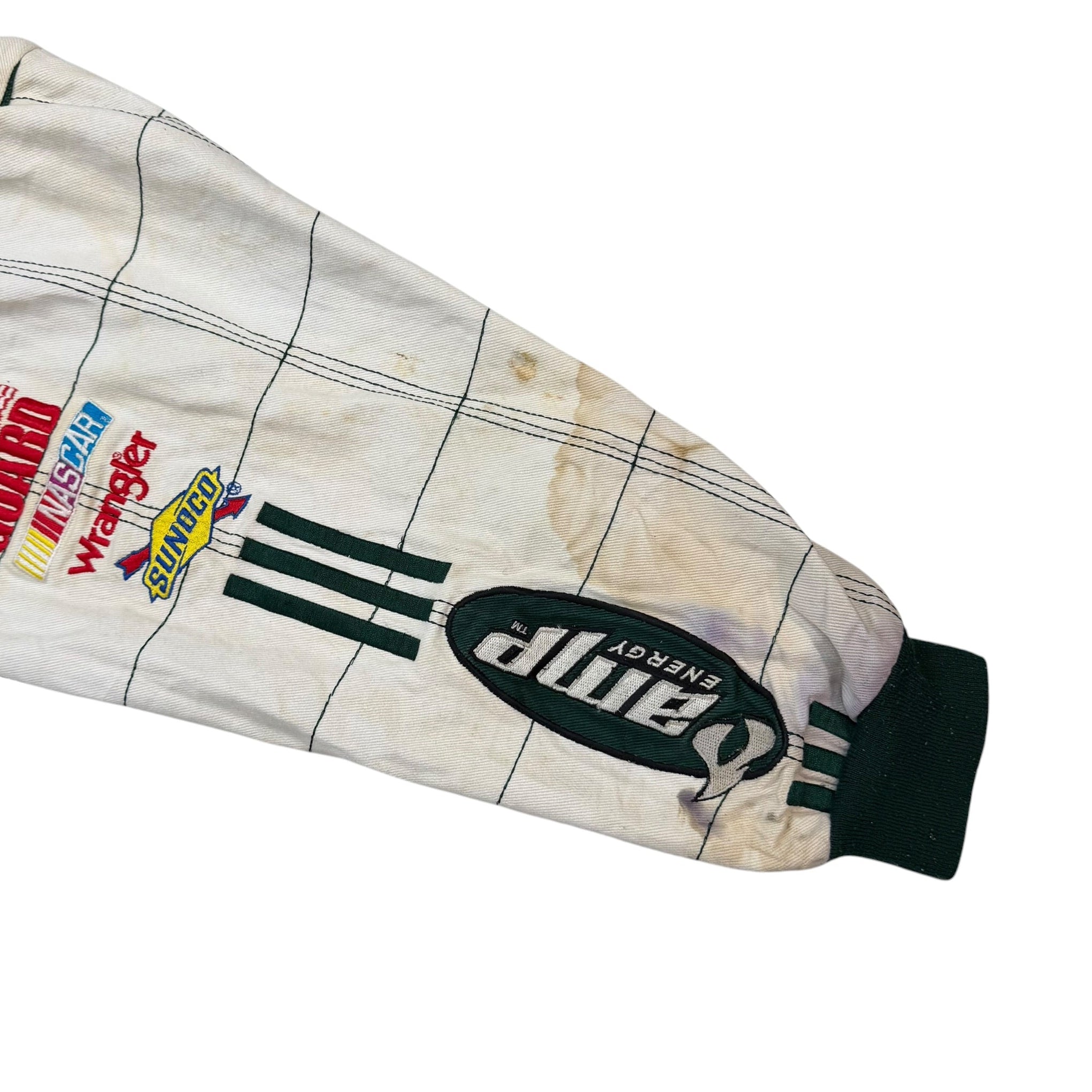 Vintage Dale Earnhardt Jr Chase Authentics Drivers Line AMP Energy National Guard Jacket White
