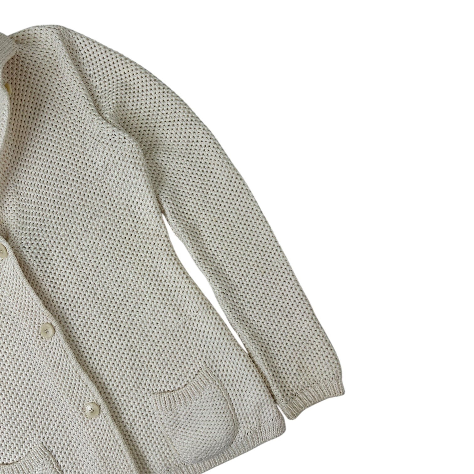 Loro Piana Napier Knit Cardigan Cream