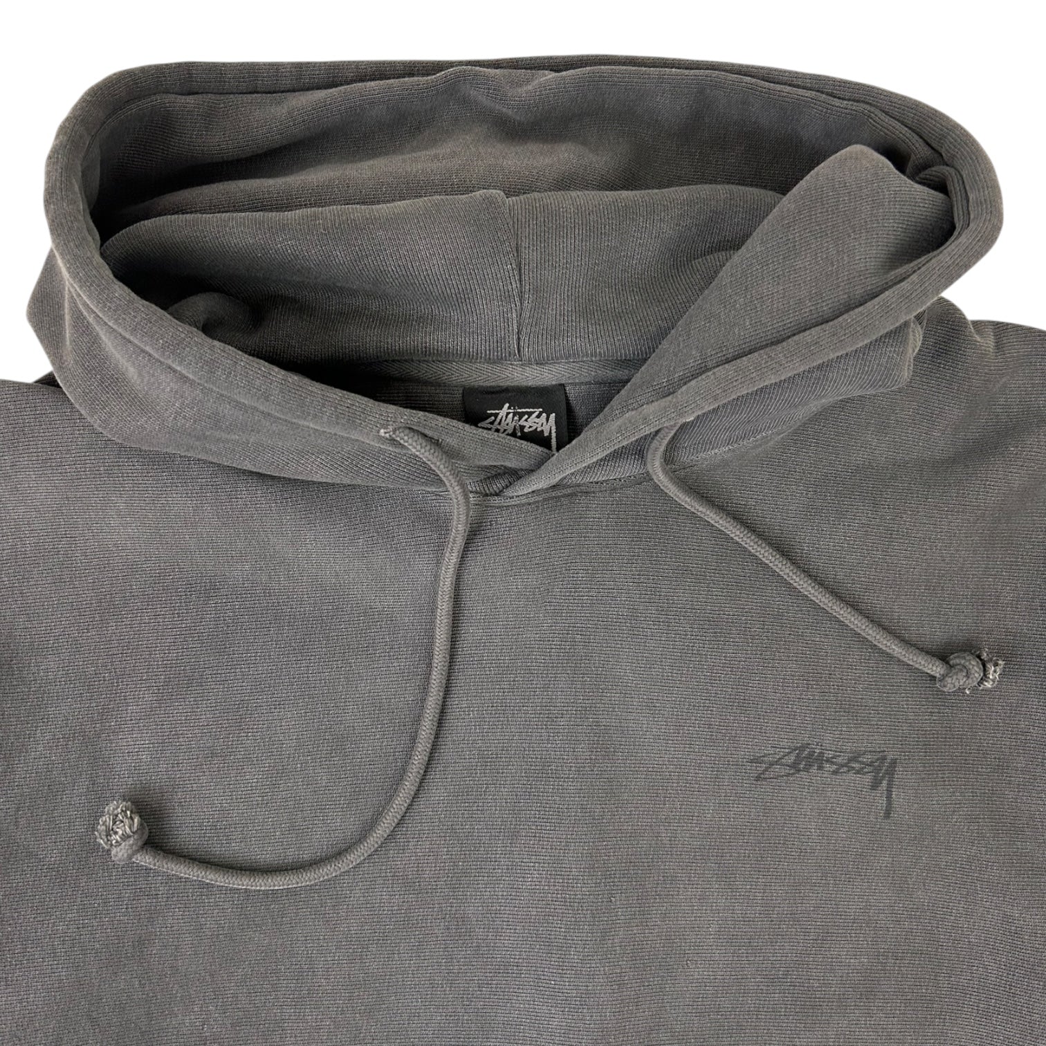 Stussy Basic Pigment Dyed Hoodie Washed Black