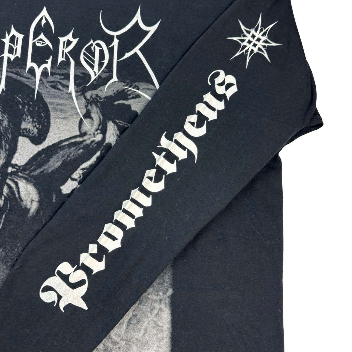 2002 Emperor Brometheus Black Metal Longsleeve T-Shirt Black